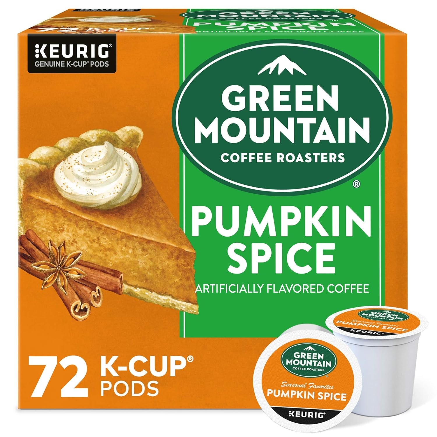 image:imageGreen Mountain Coffee Roasters Caramel Vanilla Cream Coffee Keurig SingleServe KCup pods Light Roast 96 CountPumpkin Spice