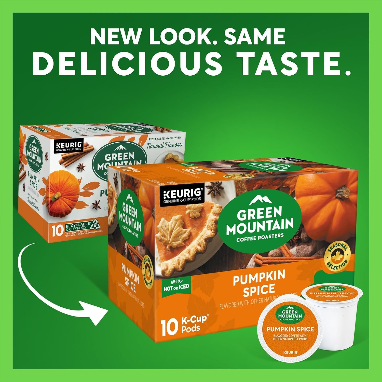 image:imageGreen Mountain Coffee Roasters Caramel Vanilla Cream Coffee Keurig SingleServe KCup pods Light Roast 96 CountPumpkin Spice