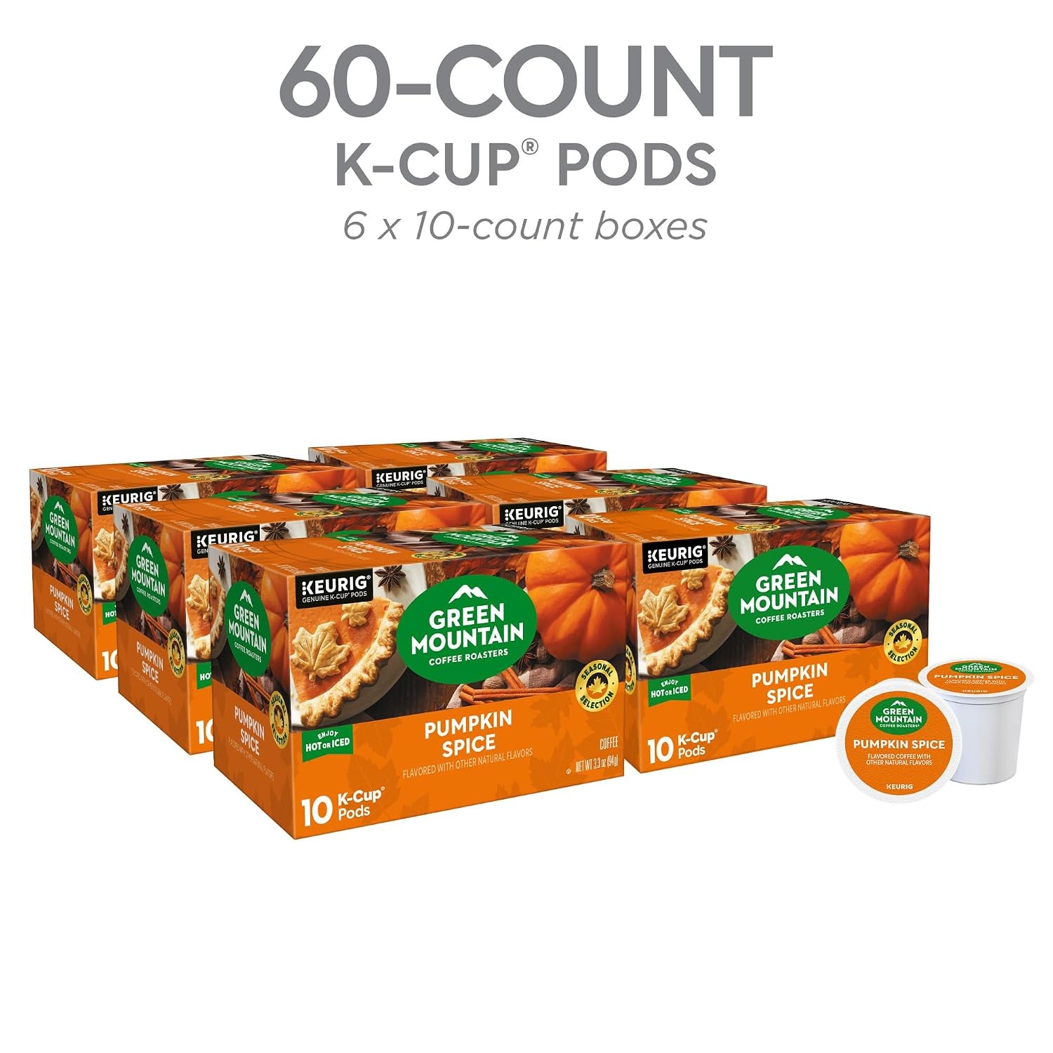 image:imageGreen Mountain Coffee Roasters Caramel Vanilla Cream Coffee Keurig SingleServe KCup pods Light Roast 96 CountPumpkin Spice