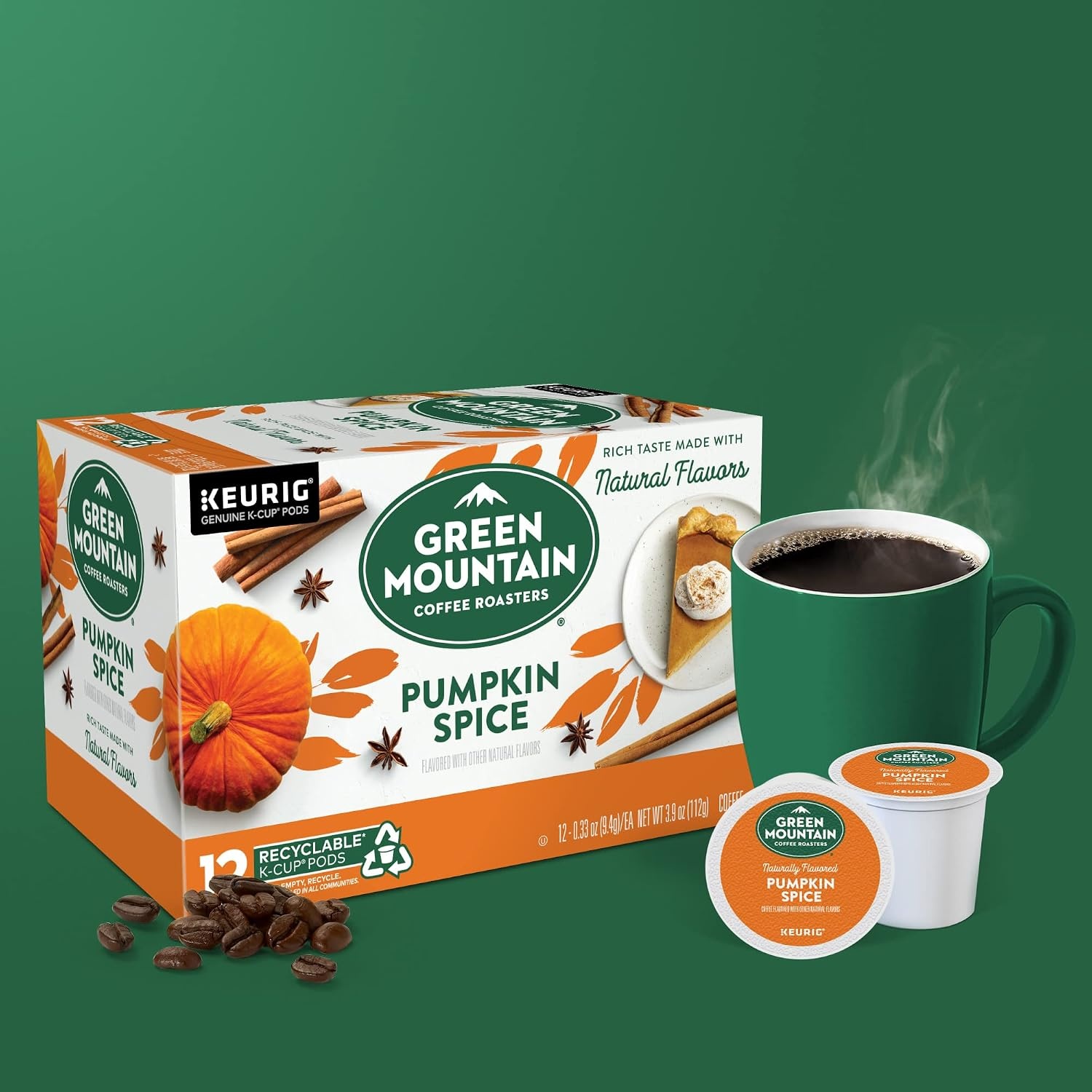image:imageGreen Mountain Coffee Roasters Caramel Vanilla Cream Coffee Keurig SingleServe KCup pods Light Roast 96 CountPumpkin Spice