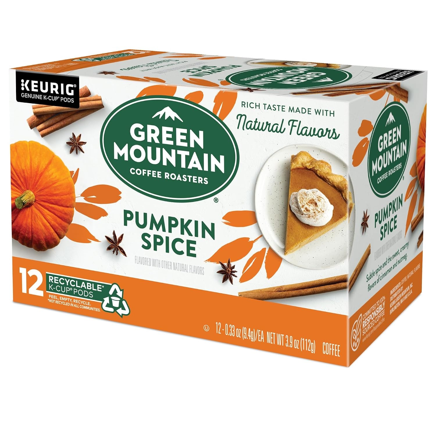 image:imageGreen Mountain Coffee Roasters Caramel Vanilla Cream Coffee Keurig SingleServe KCup pods Light Roast 96 CountPumpkin Spice