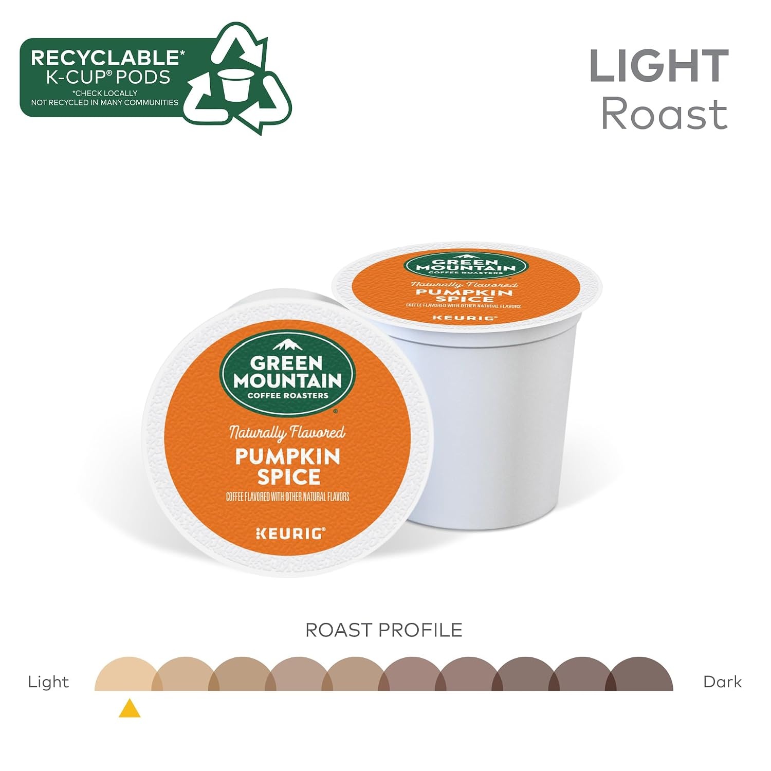 image:imageGreen Mountain Coffee Roasters Caramel Vanilla Cream Coffee Keurig SingleServe KCup pods Light Roast 96 CountPumpkin Spice