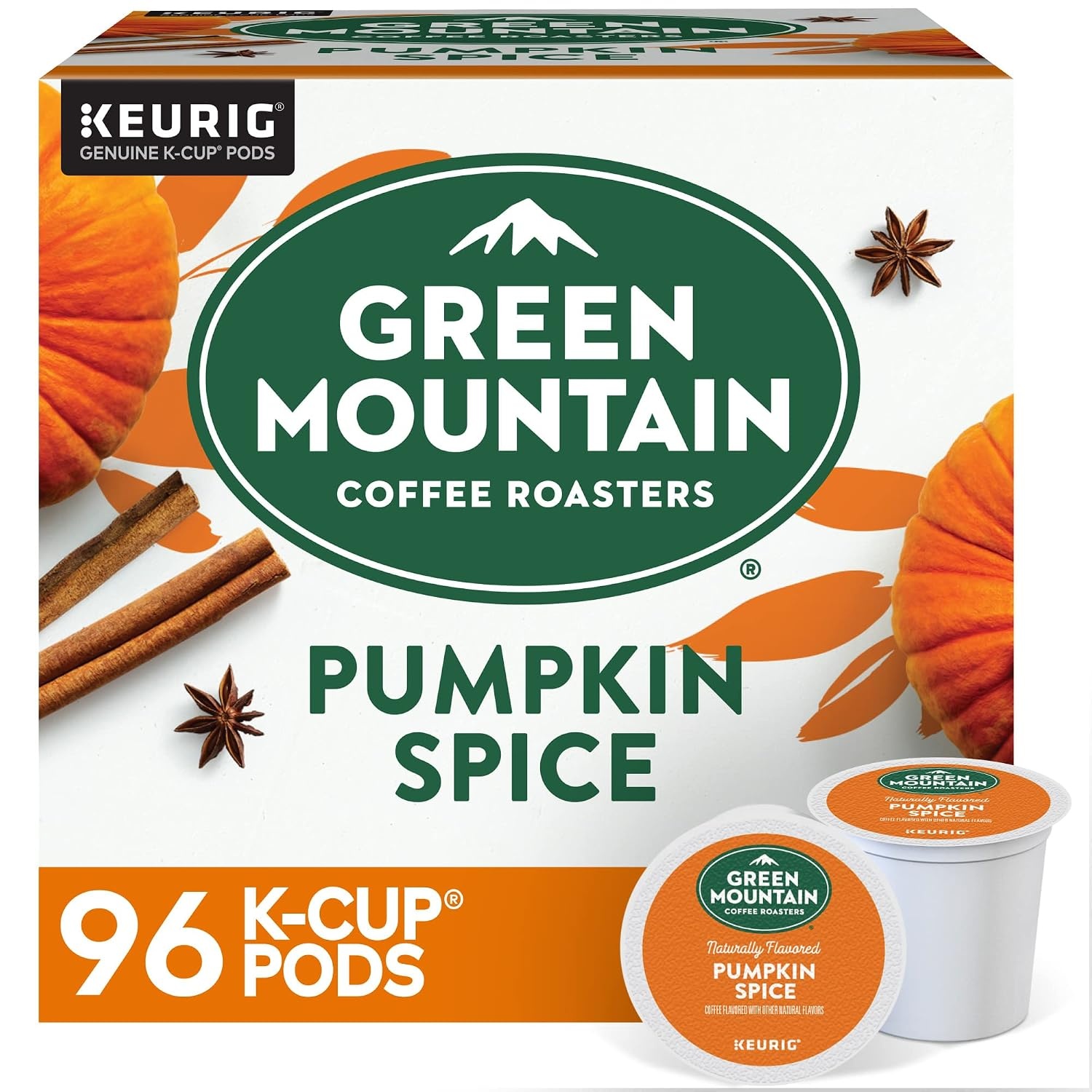 image:imageGreen Mountain Coffee Roasters Caramel Vanilla Cream Coffee Keurig SingleServe KCup pods Light Roast 96 CountPumpkin Spice