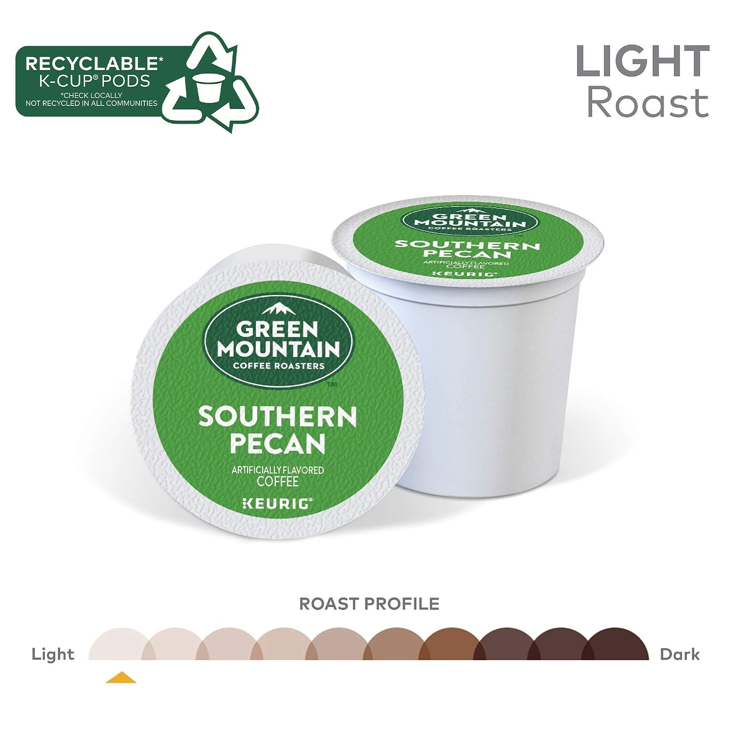 image:imageGreen Mountain Coffee Roasters Caramel Vanilla Cream Coffee Keurig SingleServe KCup pods Light Roast 96 CountSouthern Pecan