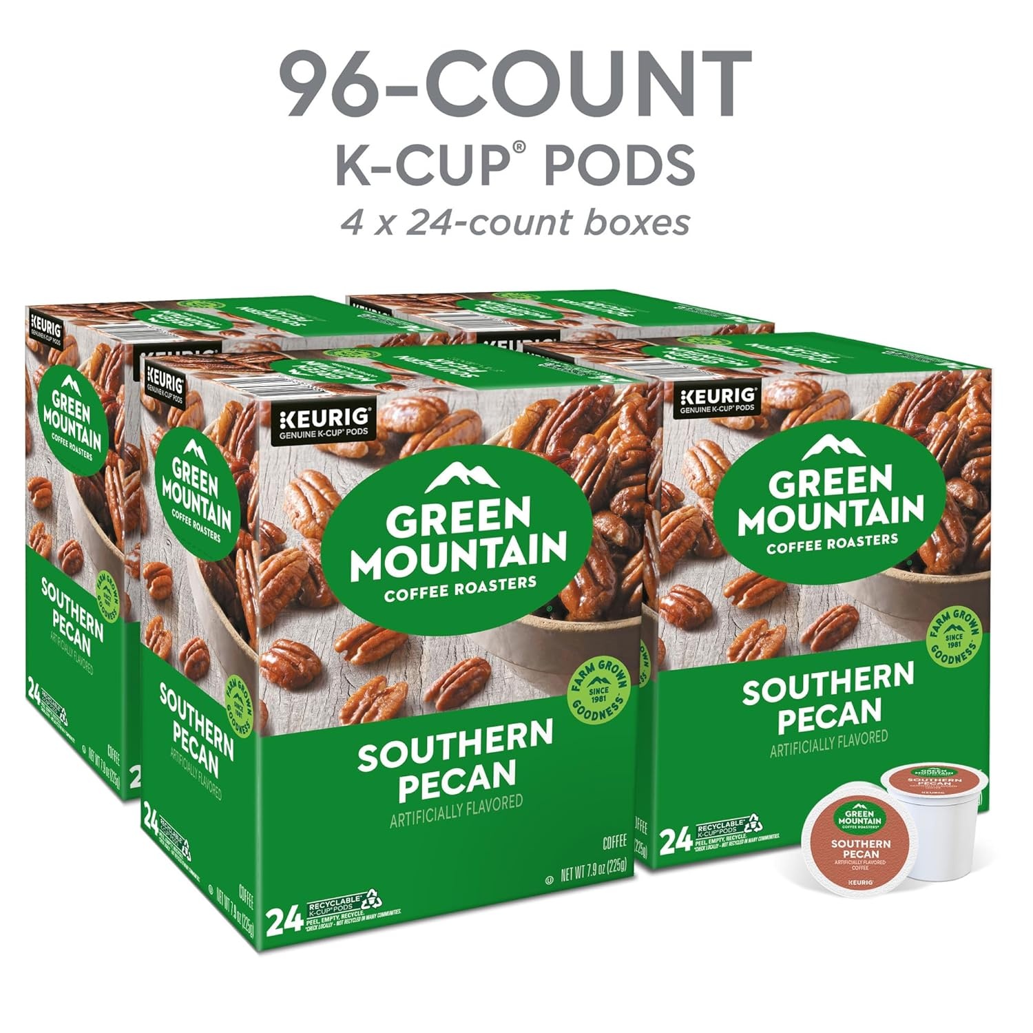 image:imageGreen Mountain Coffee Roasters Caramel Vanilla Cream Coffee Keurig SingleServe KCup pods Light Roast 96 CountSouthern Pecan