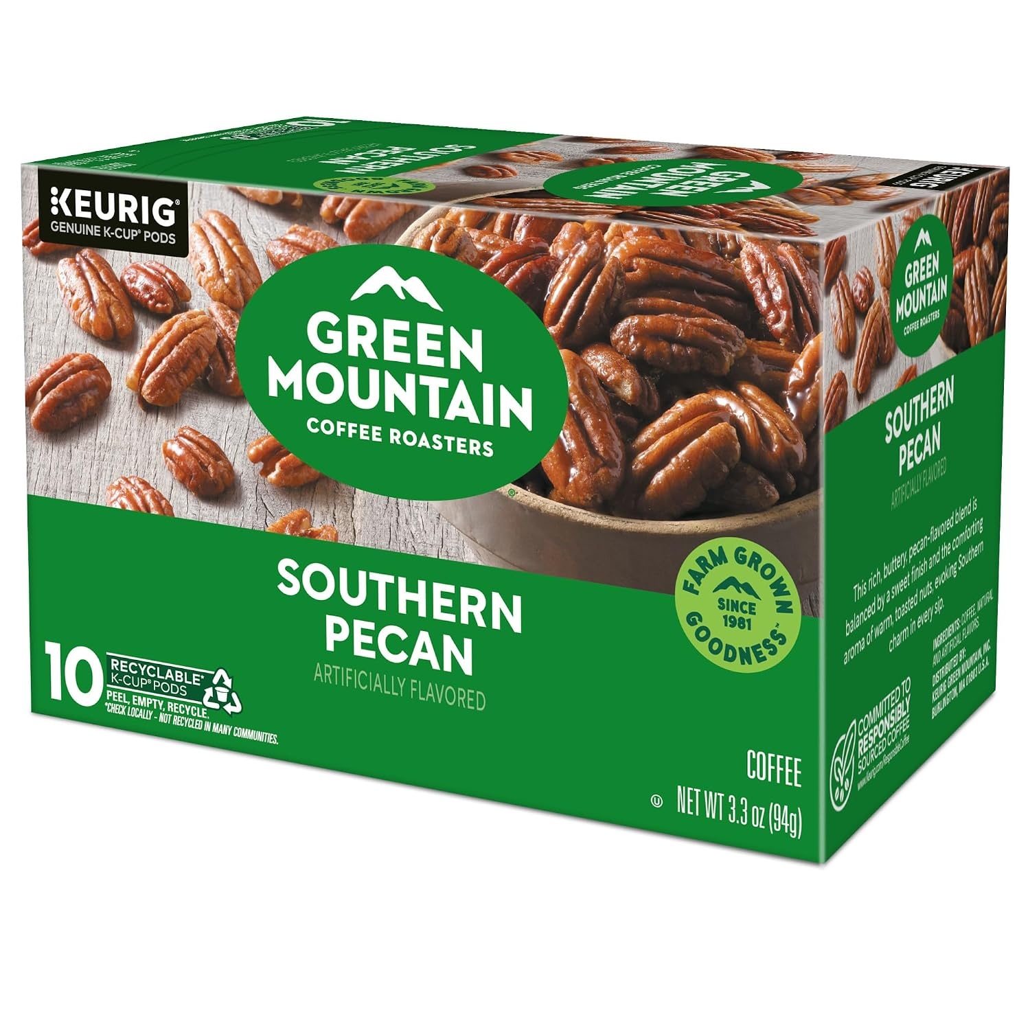 image:imageGreen Mountain Coffee Roasters Caramel Vanilla Cream Coffee Keurig SingleServe KCup pods Light Roast 96 CountSouthern Pecan