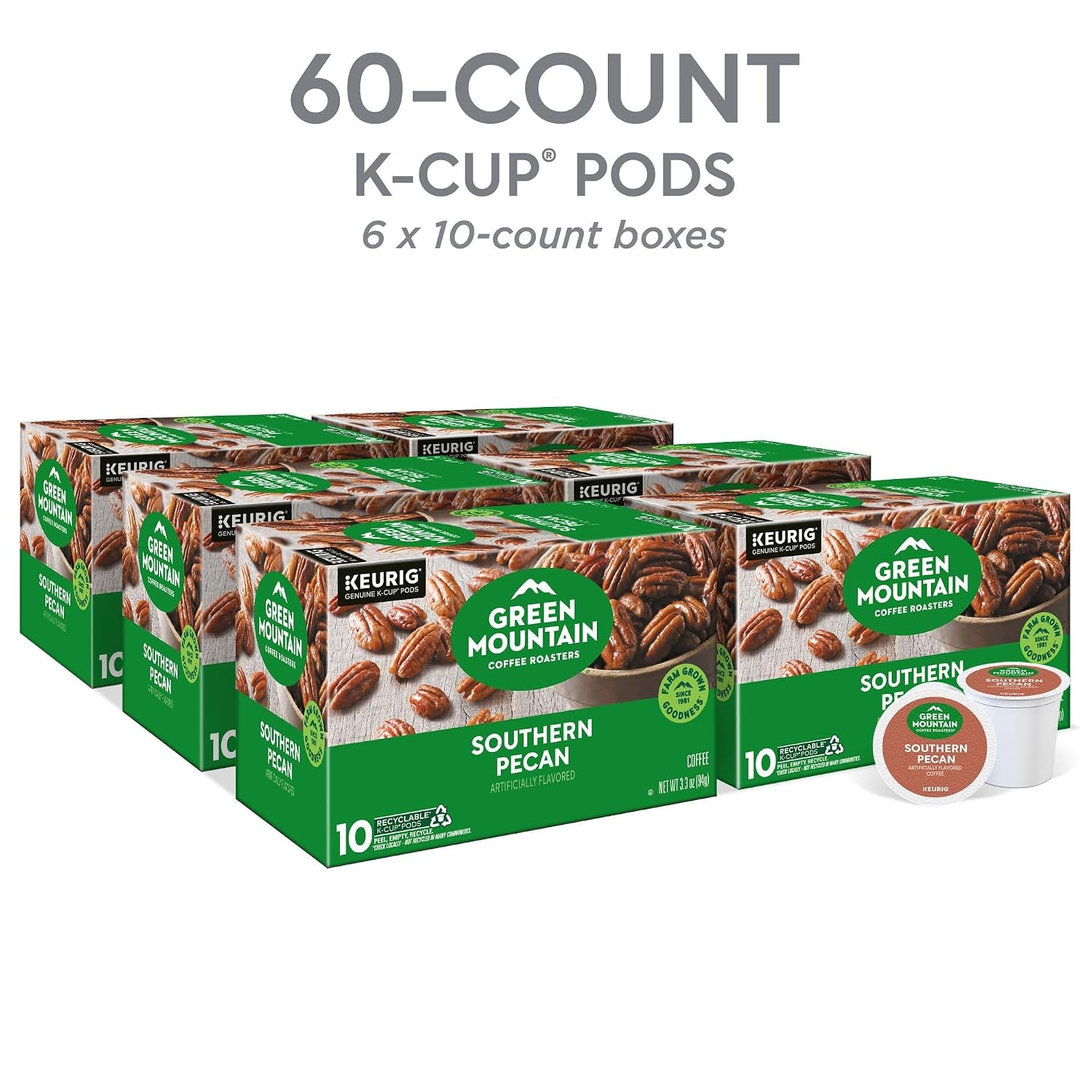 image:imageGreen Mountain Coffee Roasters Caramel Vanilla Cream Coffee Keurig SingleServe KCup pods Light Roast 96 CountSouthern Pecan