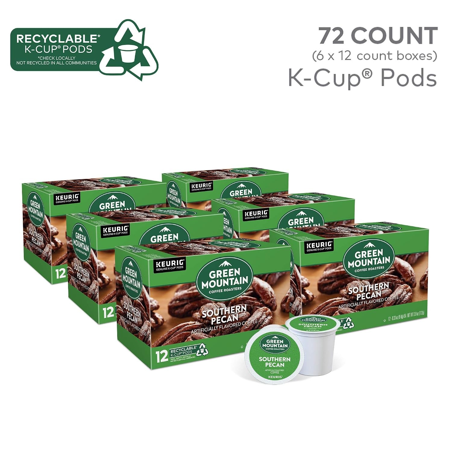 image:imageGreen Mountain Coffee Roasters Caramel Vanilla Cream Coffee Keurig SingleServe KCup pods Light Roast 96 CountSouthern Pecan
