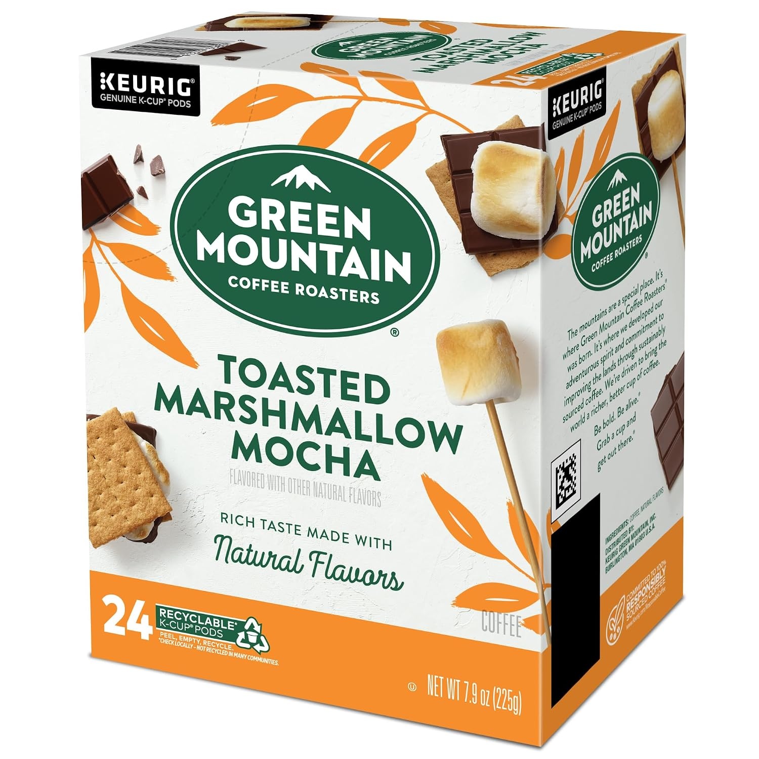 image:imageGreen Mountain Coffee Roasters Caramel Vanilla Cream Coffee Keurig SingleServe KCup pods Light Roast 96 CountToasted Marshmallow Mocha