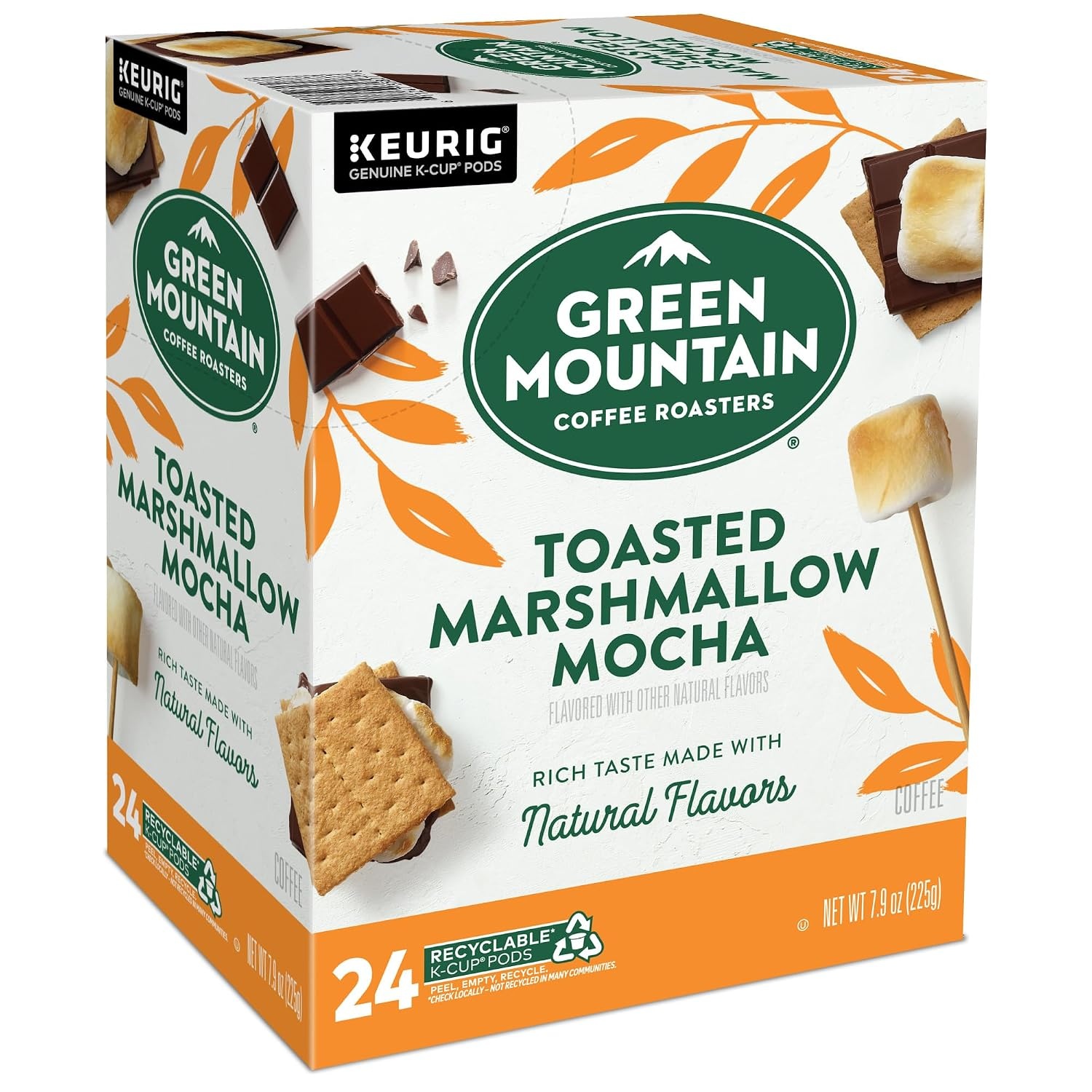 image:imageGreen Mountain Coffee Roasters Caramel Vanilla Cream Coffee Keurig SingleServe KCup pods Light Roast 96 CountToasted Marshmallow Mocha