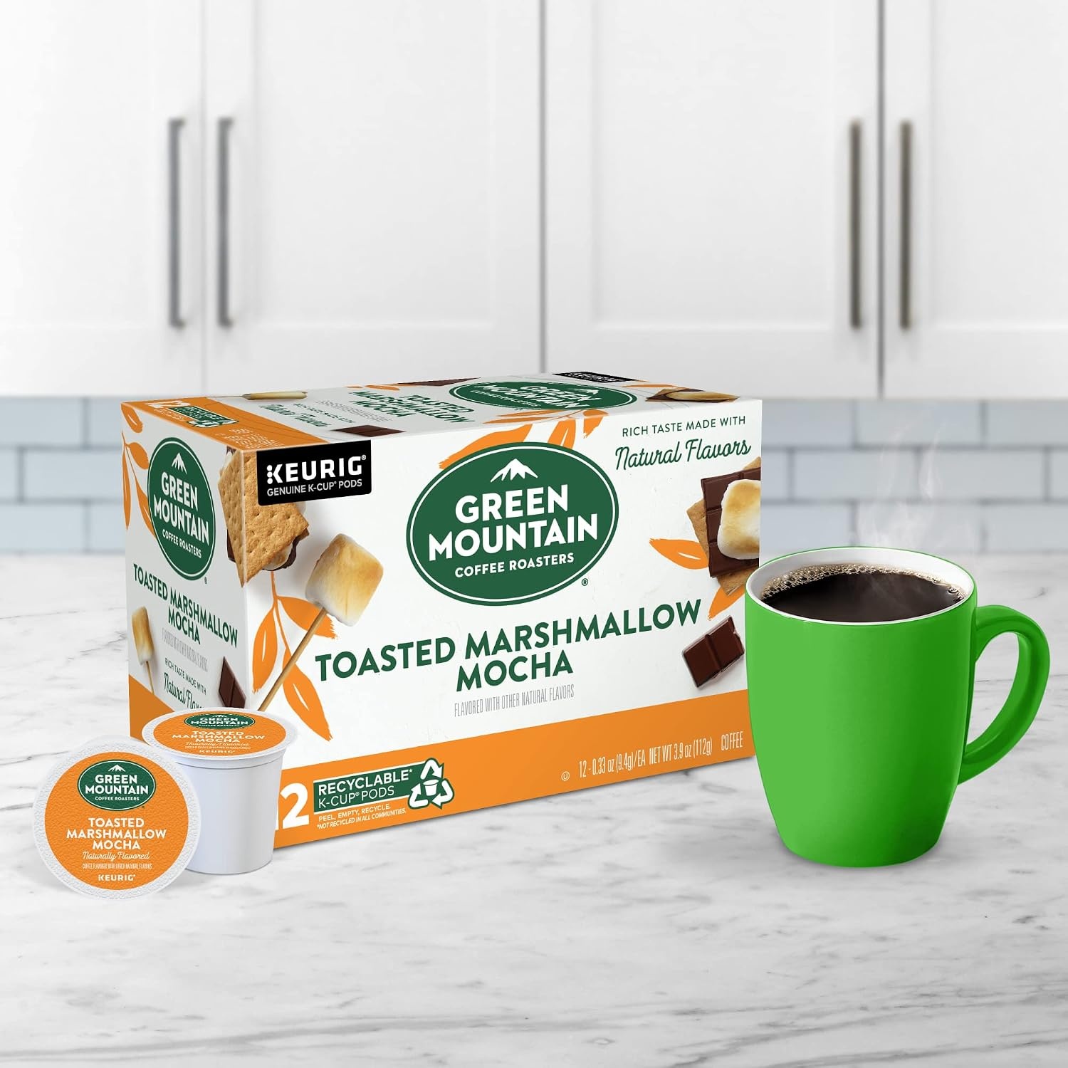 image:imageGreen Mountain Coffee Roasters Caramel Vanilla Cream Coffee Keurig SingleServe KCup pods Light Roast 96 CountToasted Marshmallow Mocha