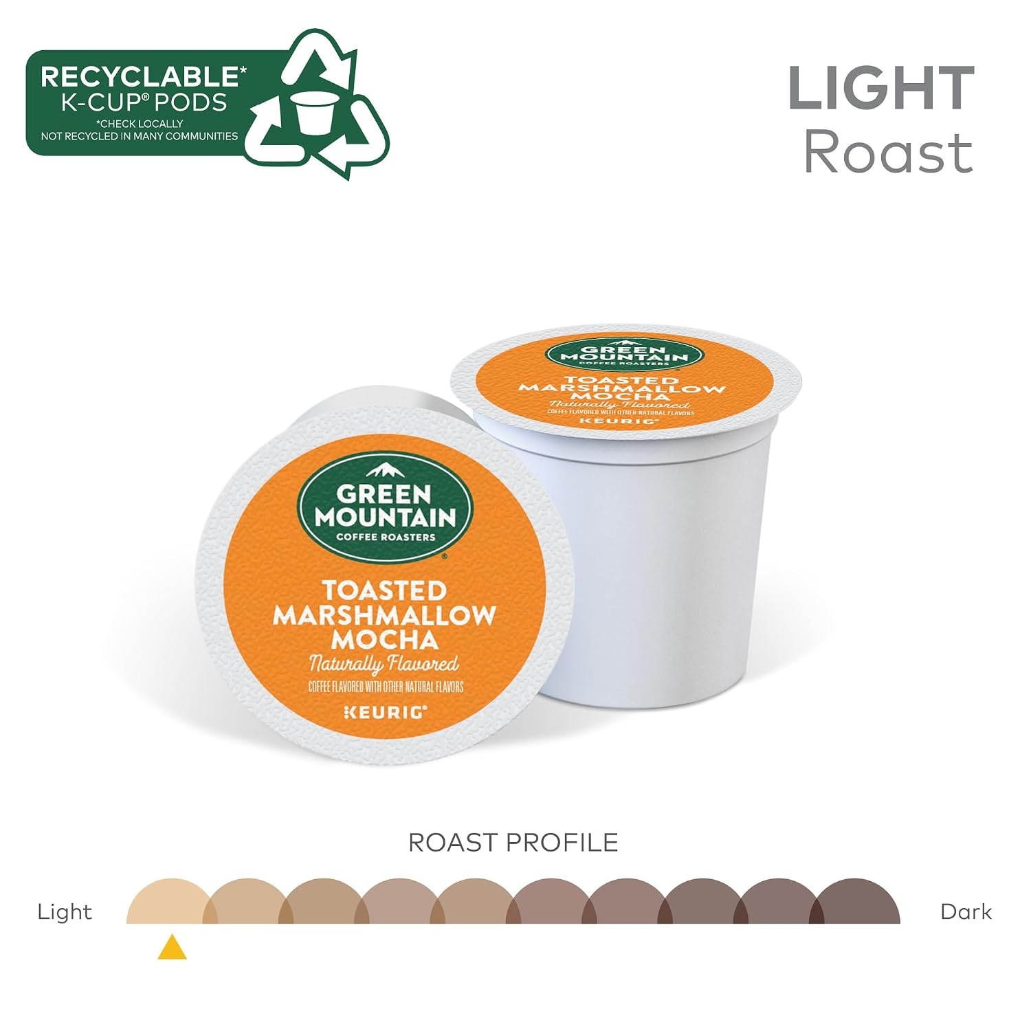image:imageGreen Mountain Coffee Roasters Caramel Vanilla Cream Coffee Keurig SingleServe KCup pods Light Roast 96 CountToasted Marshmallow Mocha