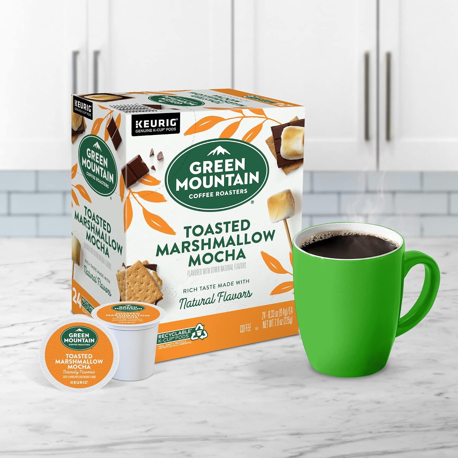 image:imageGreen Mountain Coffee Roasters Caramel Vanilla Cream Coffee Keurig SingleServe KCup pods Light Roast 96 CountToasted Marshmallow Mocha