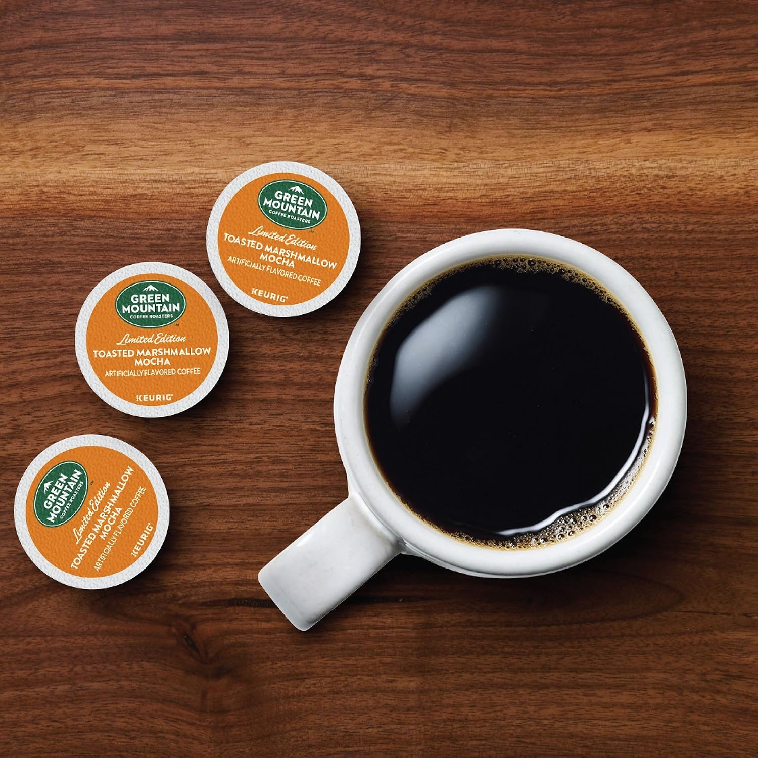 image:imageGreen Mountain Coffee Roasters Caramel Vanilla Cream Coffee Keurig SingleServe KCup pods Light Roast 96 CountToasted Marshmallow Mocha