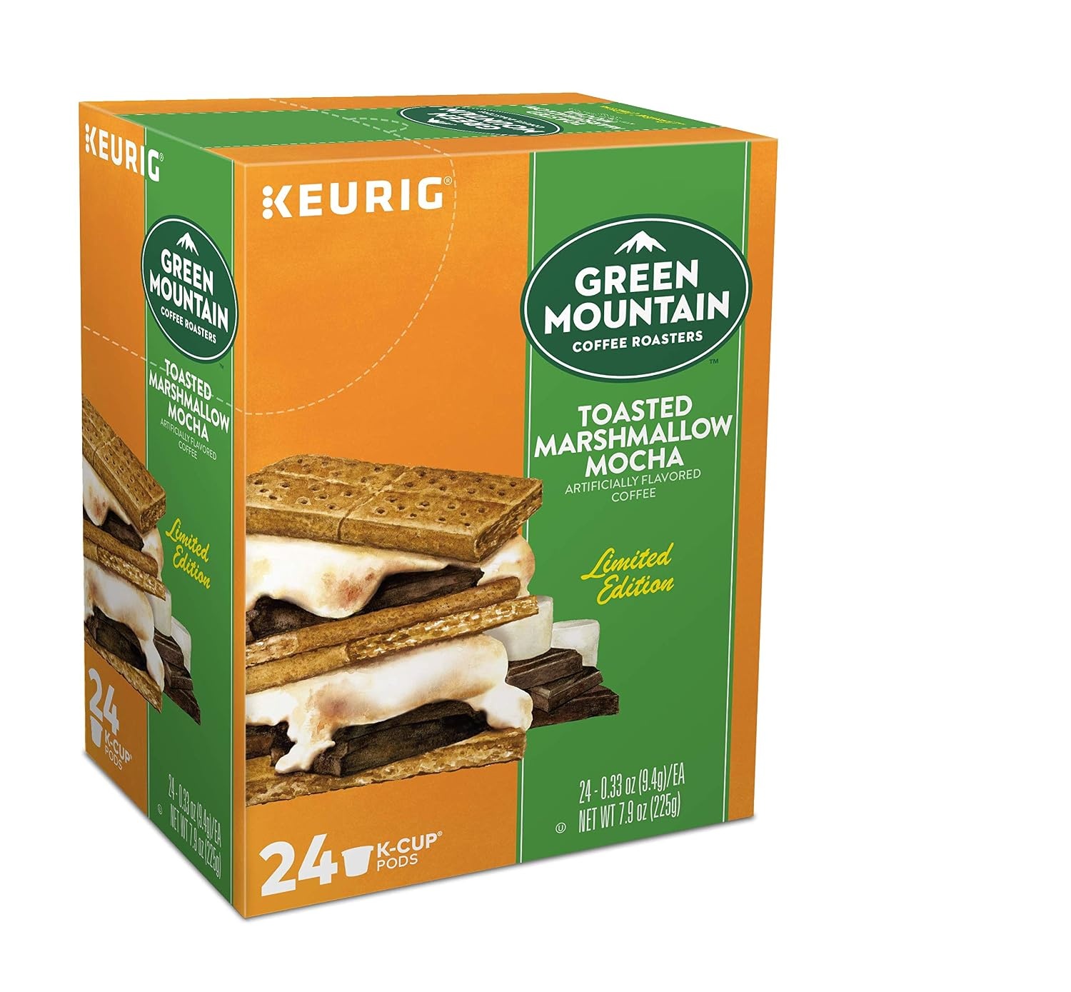 image:imageGreen Mountain Coffee Roasters Caramel Vanilla Cream Coffee Keurig SingleServe KCup pods Light Roast 96 CountToasted Marshmallow Mocha