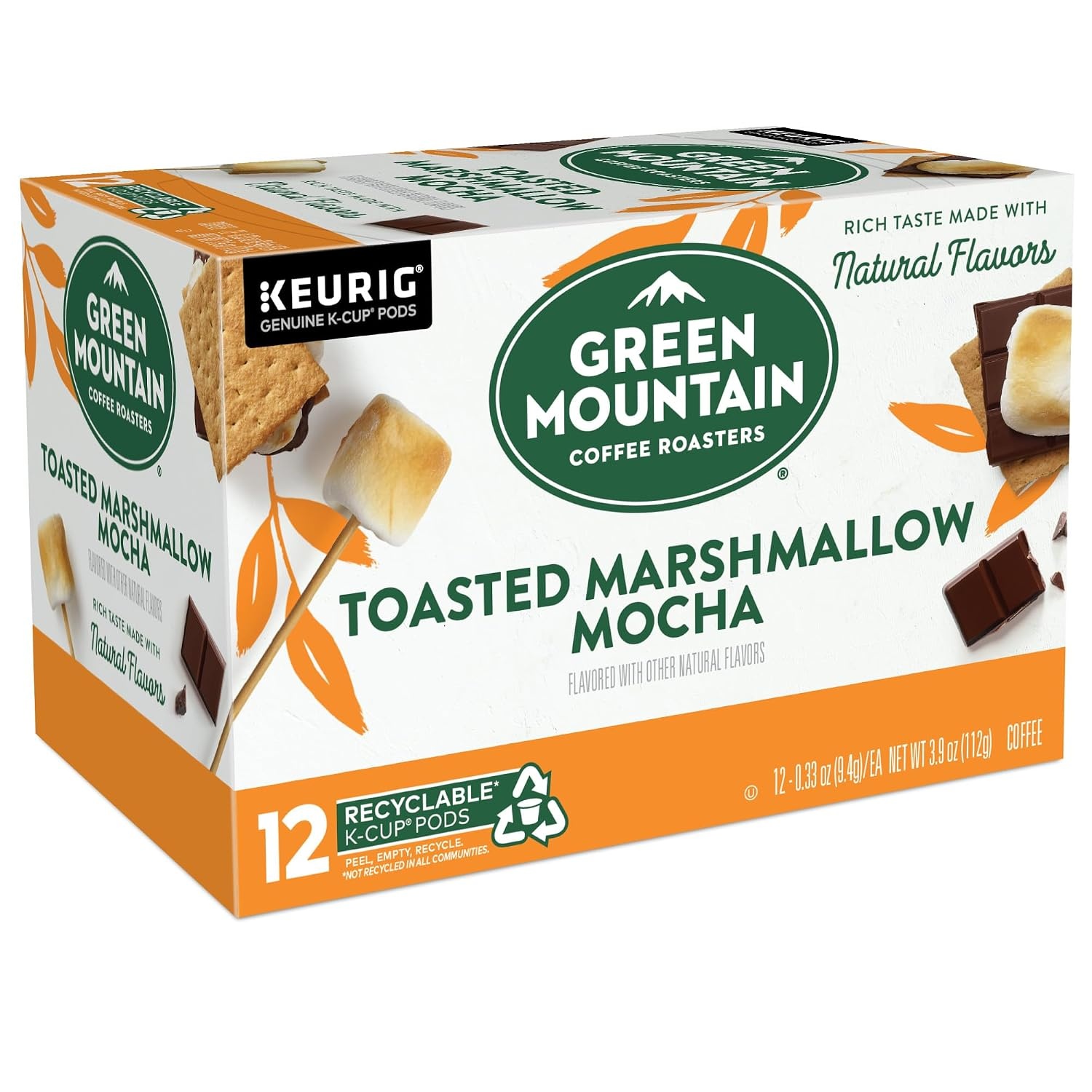 image:imageGreen Mountain Coffee Roasters Caramel Vanilla Cream Coffee Keurig SingleServe KCup pods Light Roast 96 CountToasted Marshmallow Mocha