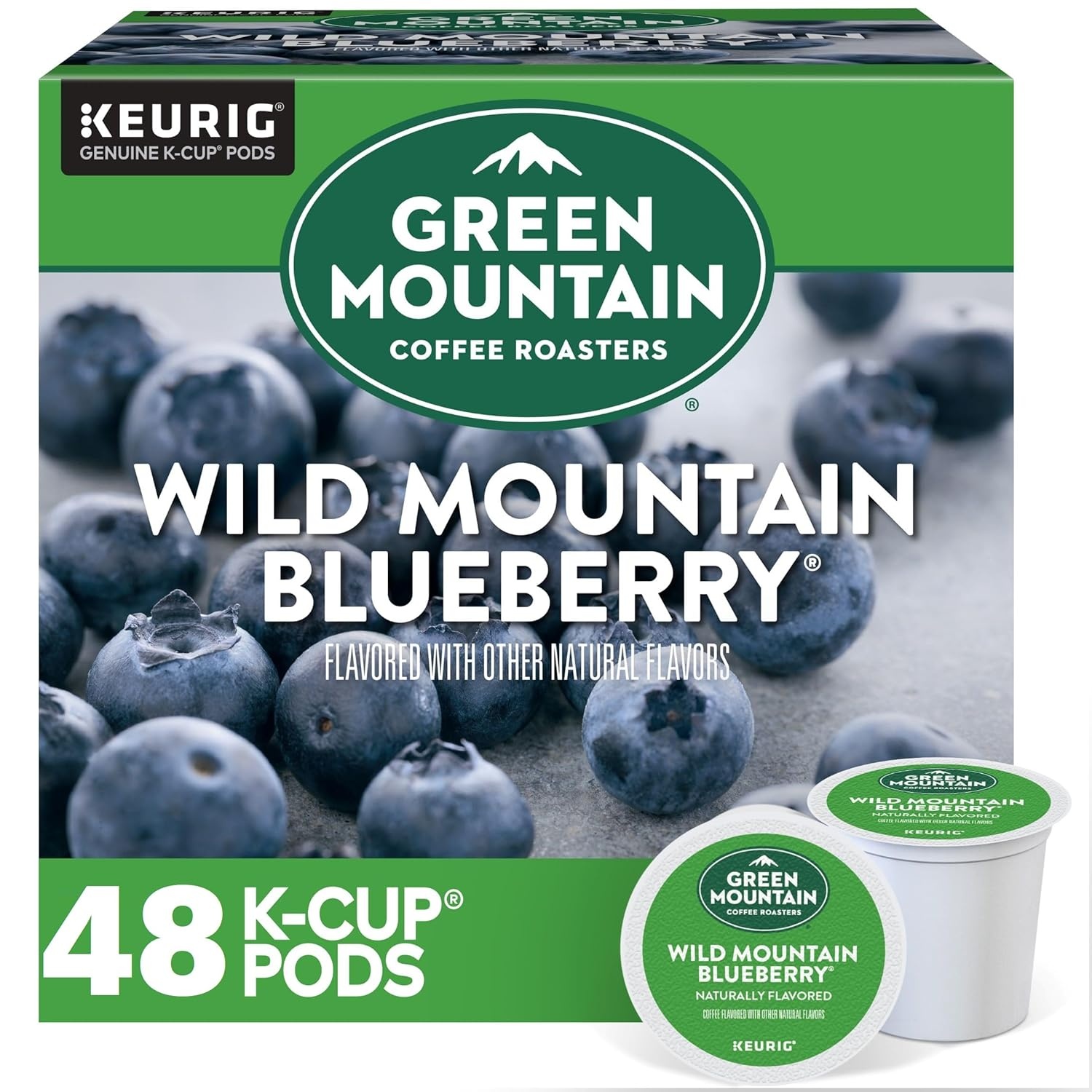 image:imageGreen Mountain Coffee Roasters Caramel Vanilla Cream Coffee Keurig SingleServe KCup pods Light Roast 96 CountWild Mountain Blueberry