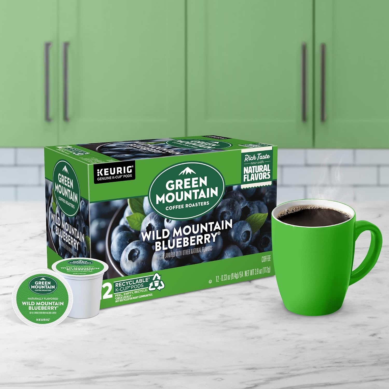 image:imageGreen Mountain Coffee Roasters Caramel Vanilla Cream Coffee Keurig SingleServe KCup pods Light Roast 96 CountWild Mountain Blueberry