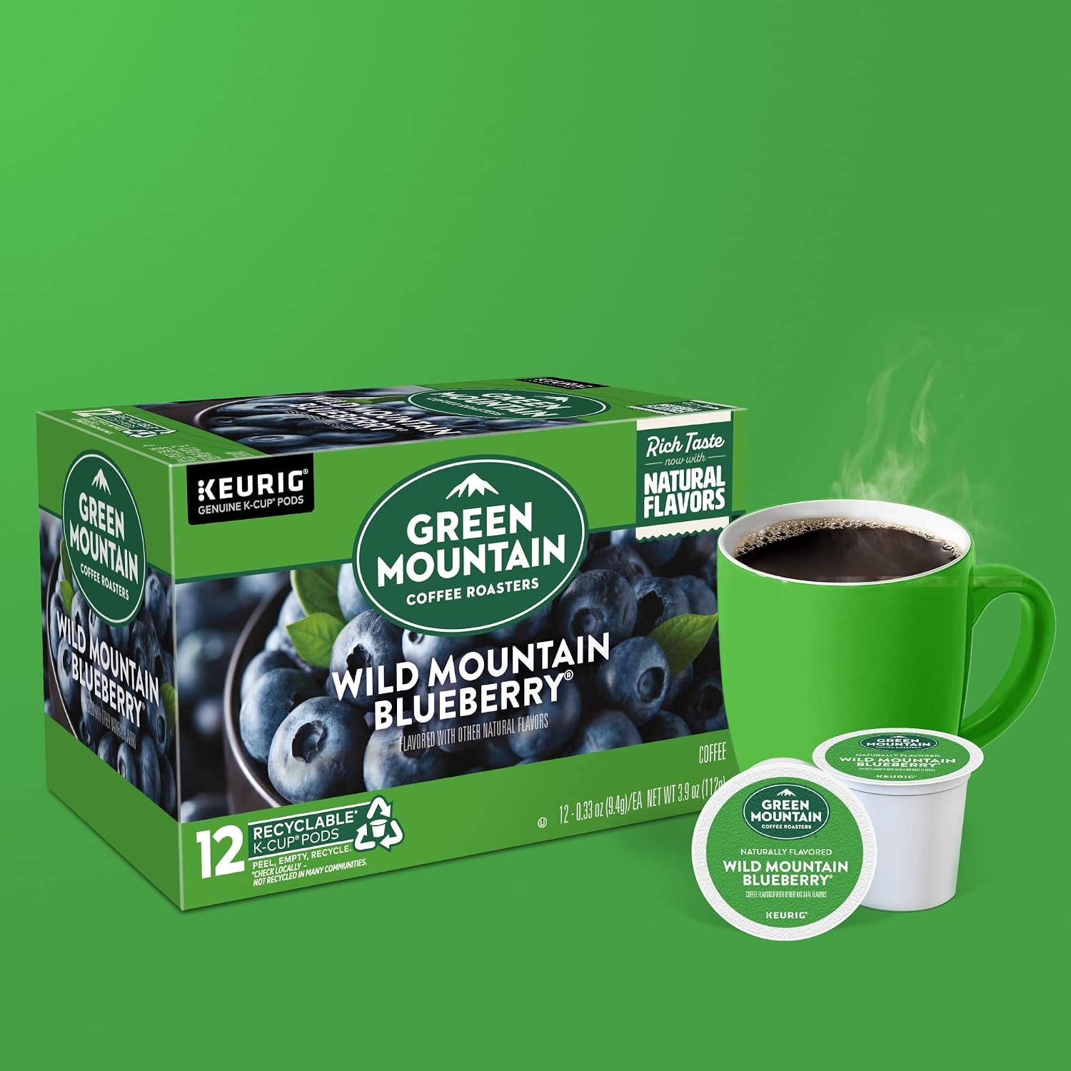 image:imageGreen Mountain Coffee Roasters Caramel Vanilla Cream Coffee Keurig SingleServe KCup pods Light Roast 96 CountWild Mountain Blueberry
