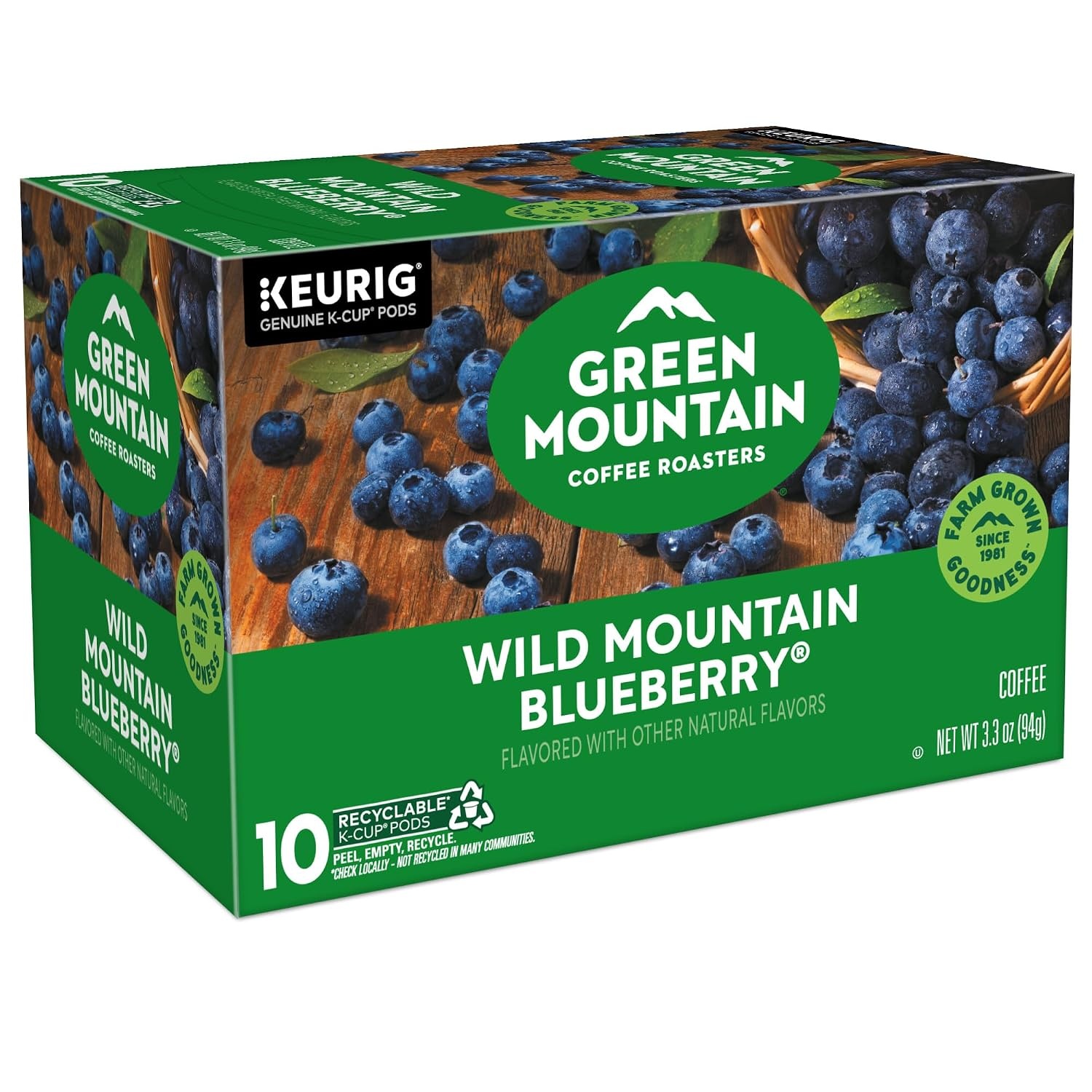 image:imageGreen Mountain Coffee Roasters Caramel Vanilla Cream Coffee Keurig SingleServe KCup pods Light Roast 96 CountWild Mountain Blueberry