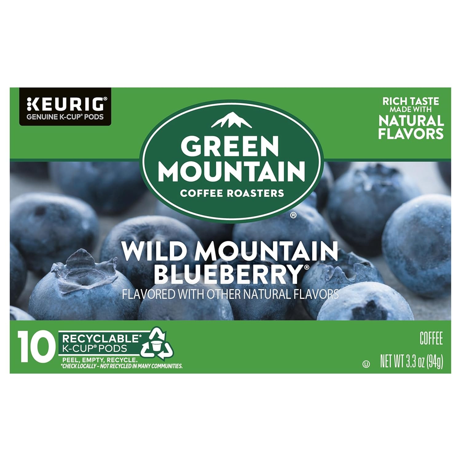 image:imageGreen Mountain Coffee Roasters Caramel Vanilla Cream Coffee Keurig SingleServe KCup pods Light Roast 96 CountWild Mountain Blueberry