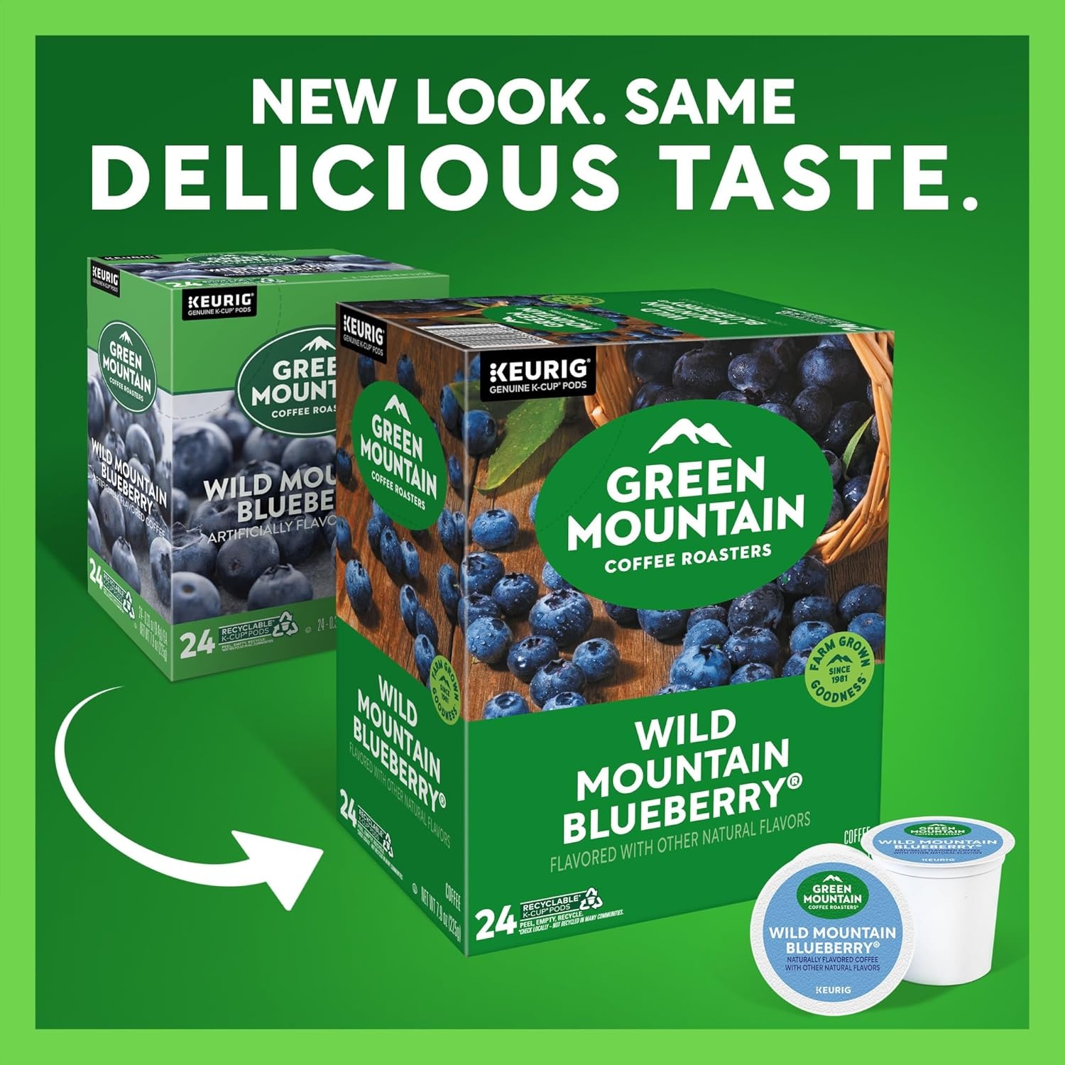 image:imageGreen Mountain Coffee Roasters Caramel Vanilla Cream Coffee Keurig SingleServe KCup pods Light Roast 96 CountWild Mountain Blueberry