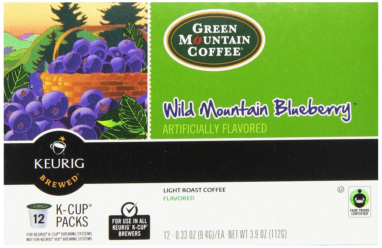 image:imageGreen Mountain Coffee Roasters Caramel Vanilla Cream Coffee Keurig SingleServe KCup pods Light Roast 96 CountWild Mountain Blueberry