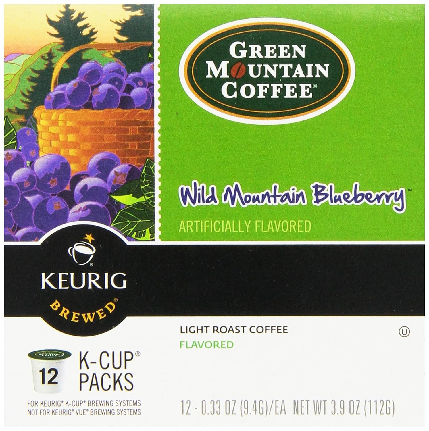 image:imageGreen Mountain Coffee Roasters Caramel Vanilla Cream Coffee Keurig SingleServe KCup pods Light Roast 96 CountWild Mountain Blueberry