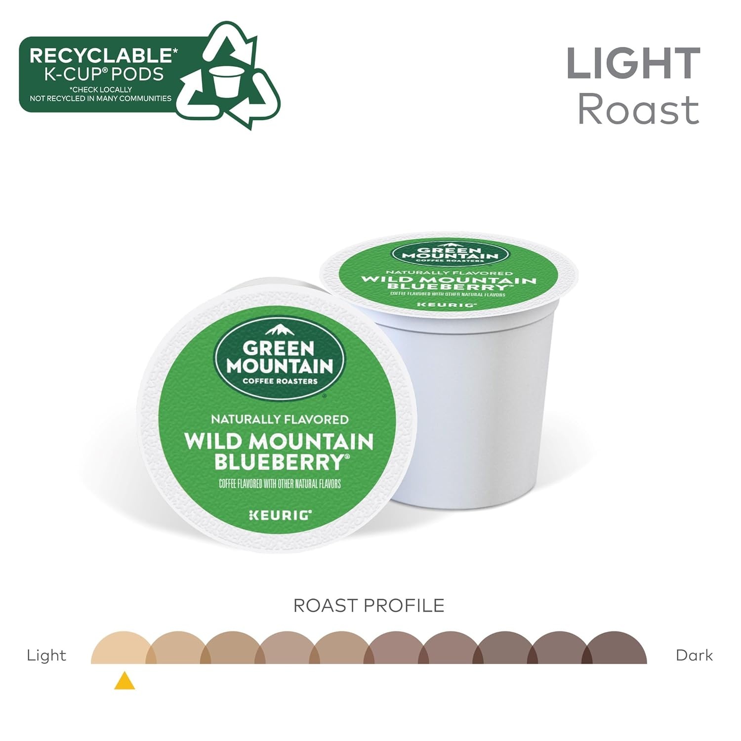 image:imageGreen Mountain Coffee Roasters Caramel Vanilla Cream Coffee Keurig SingleServe KCup pods Light Roast 96 CountWild Mountain Blueberry