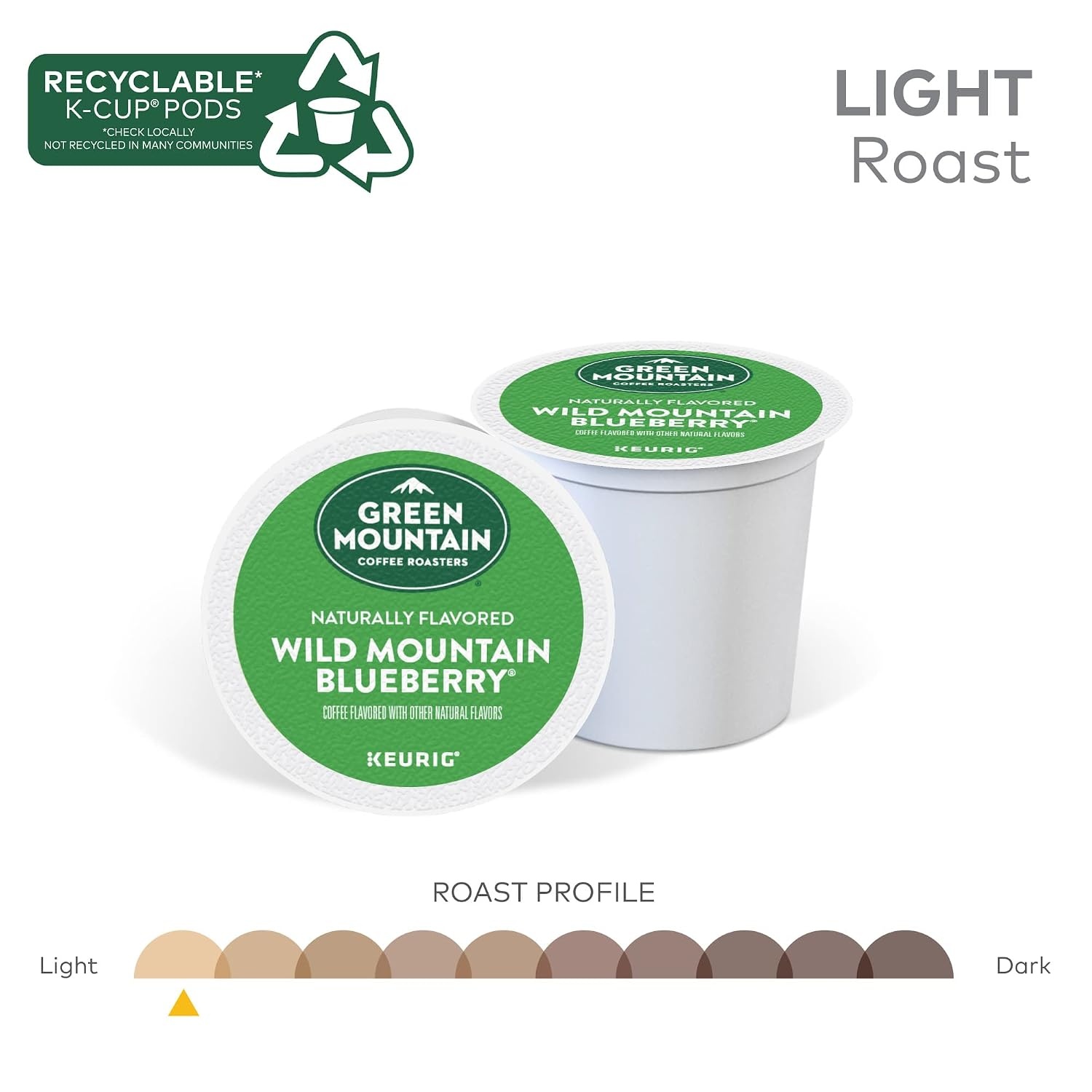 image:imageGreen Mountain Coffee Roasters Caramel Vanilla Cream Coffee Keurig SingleServe KCup pods Light Roast 96 CountWild Mountain Blueberry