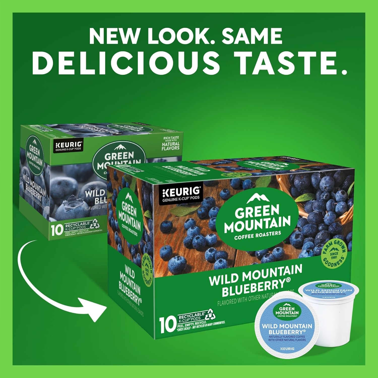 image:imageGreen Mountain Coffee Roasters Caramel Vanilla Cream Coffee Keurig SingleServe KCup pods Light Roast 96 CountWild Mountain Blueberry