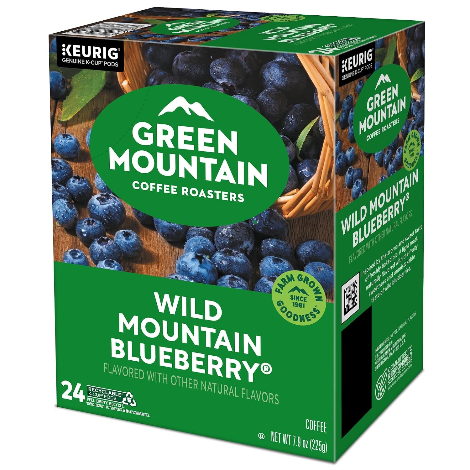 image:imageGreen Mountain Coffee Roasters Caramel Vanilla Cream Coffee Keurig SingleServe KCup pods Light Roast 96 CountWild Mountain Blueberry