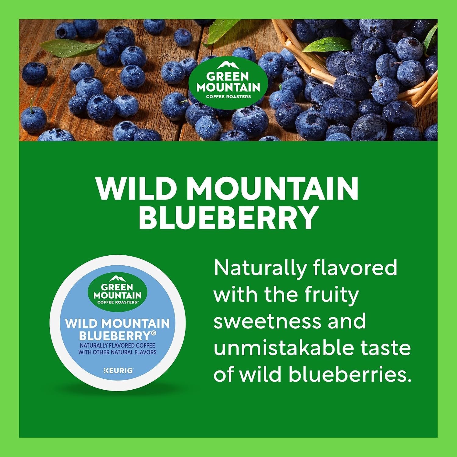 image:imageGreen Mountain Coffee Roasters Caramel Vanilla Cream Coffee Keurig SingleServe KCup pods Light Roast 96 CountWild Mountain Blueberry