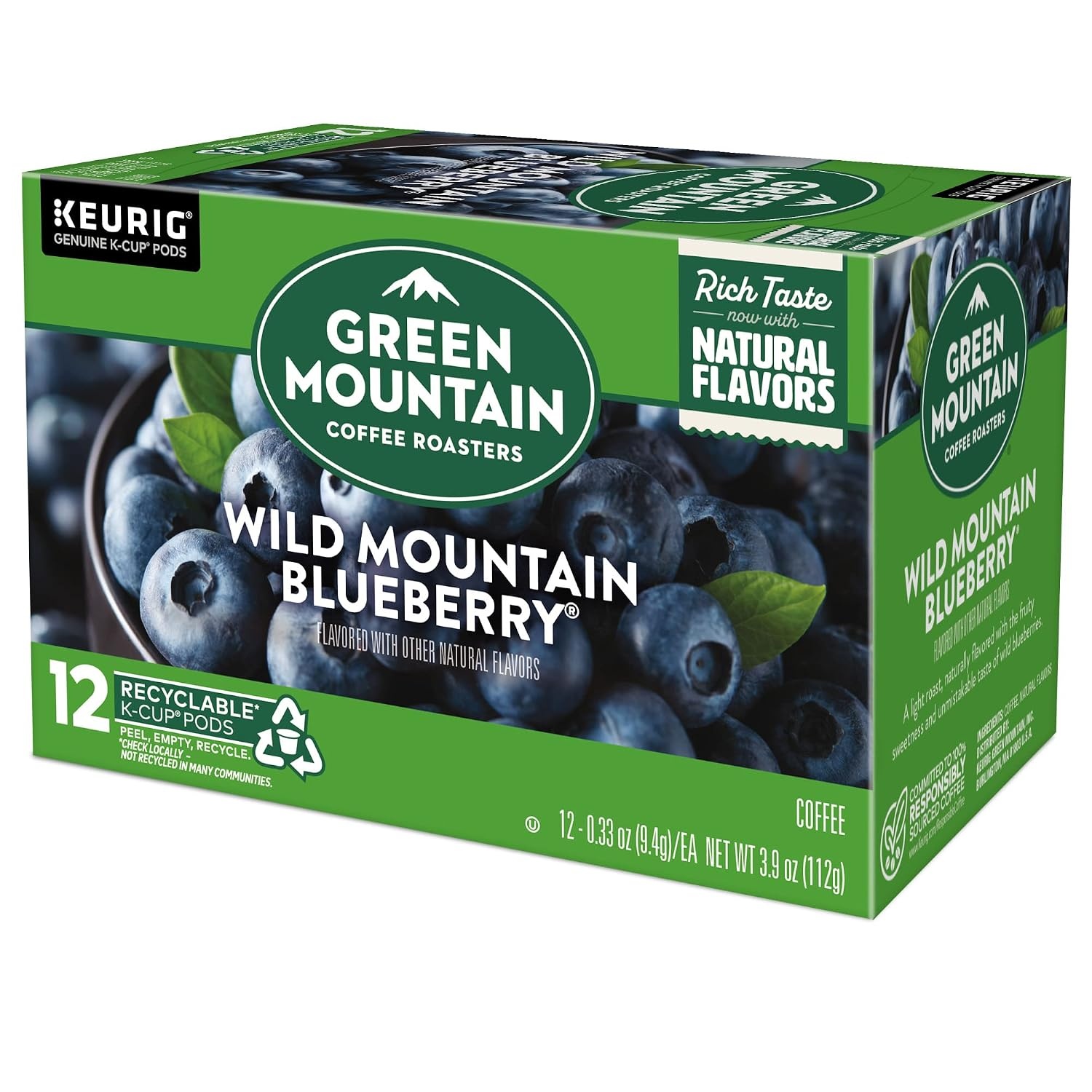 image:imageGreen Mountain Coffee Roasters Caramel Vanilla Cream Coffee Keurig SingleServe KCup pods Light Roast 96 CountWild Mountain Blueberry