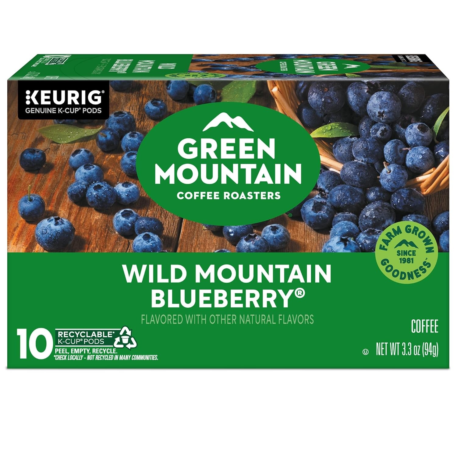 image:imageGreen Mountain Coffee Roasters Caramel Vanilla Cream Coffee Keurig SingleServe KCup pods Light Roast 96 CountWild Mountain Blueberry
