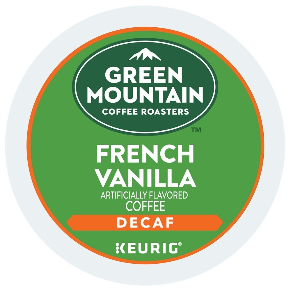 image:imageGreen Mountain Coffee Roasters Hazelnut Decaf SingleServe Keurig KCup Pods Flavored Light Roast Coffee Pods 96 CountFrench Vanilla