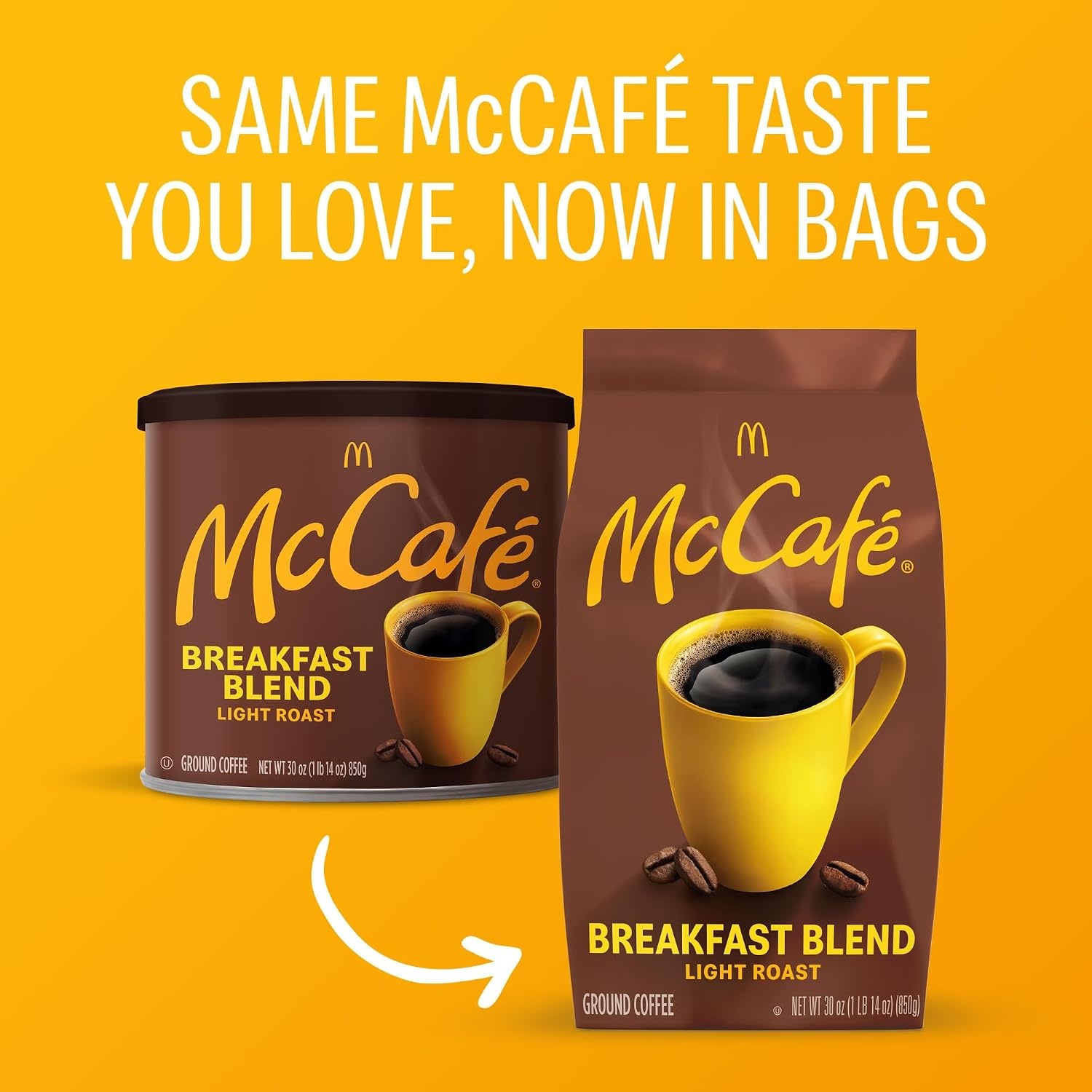 image:imageMcCafe Colombian Ground Coffee MediumDark Roast Mild Fruity Flavors Premium Quality Responsibly Sourced Kosher Certified 22oz BagBreakfast Blend