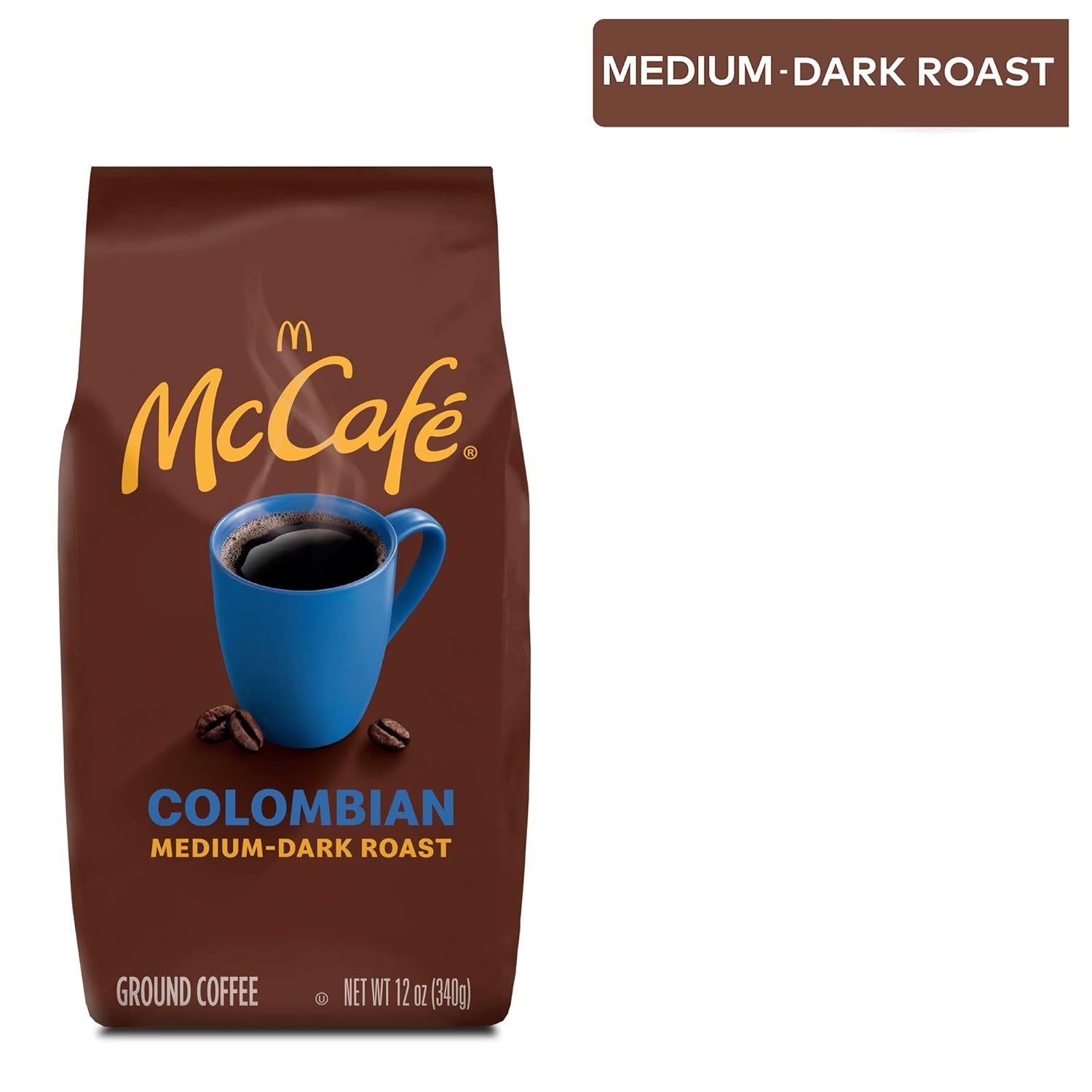 image:imageMcCafe Colombian Ground Coffee MediumDark Roast Mild Fruity Flavors Premium Quality Responsibly Sourced Kosher Certified 22oz BagColombian