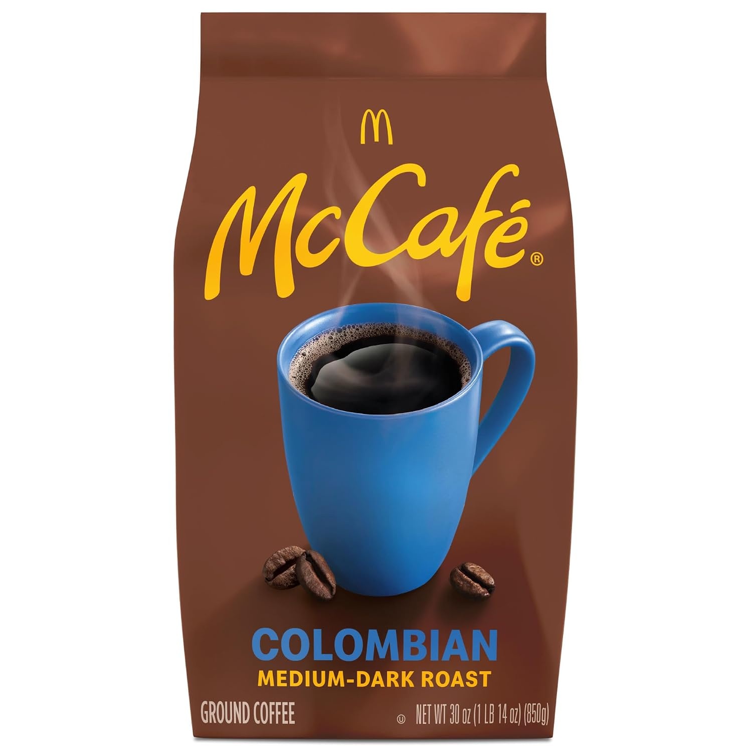 image:imageMcCafe Colombian Ground Coffee MediumDark Roast Mild Fruity Flavors Premium Quality Responsibly Sourced Kosher Certified 22oz BagColombian