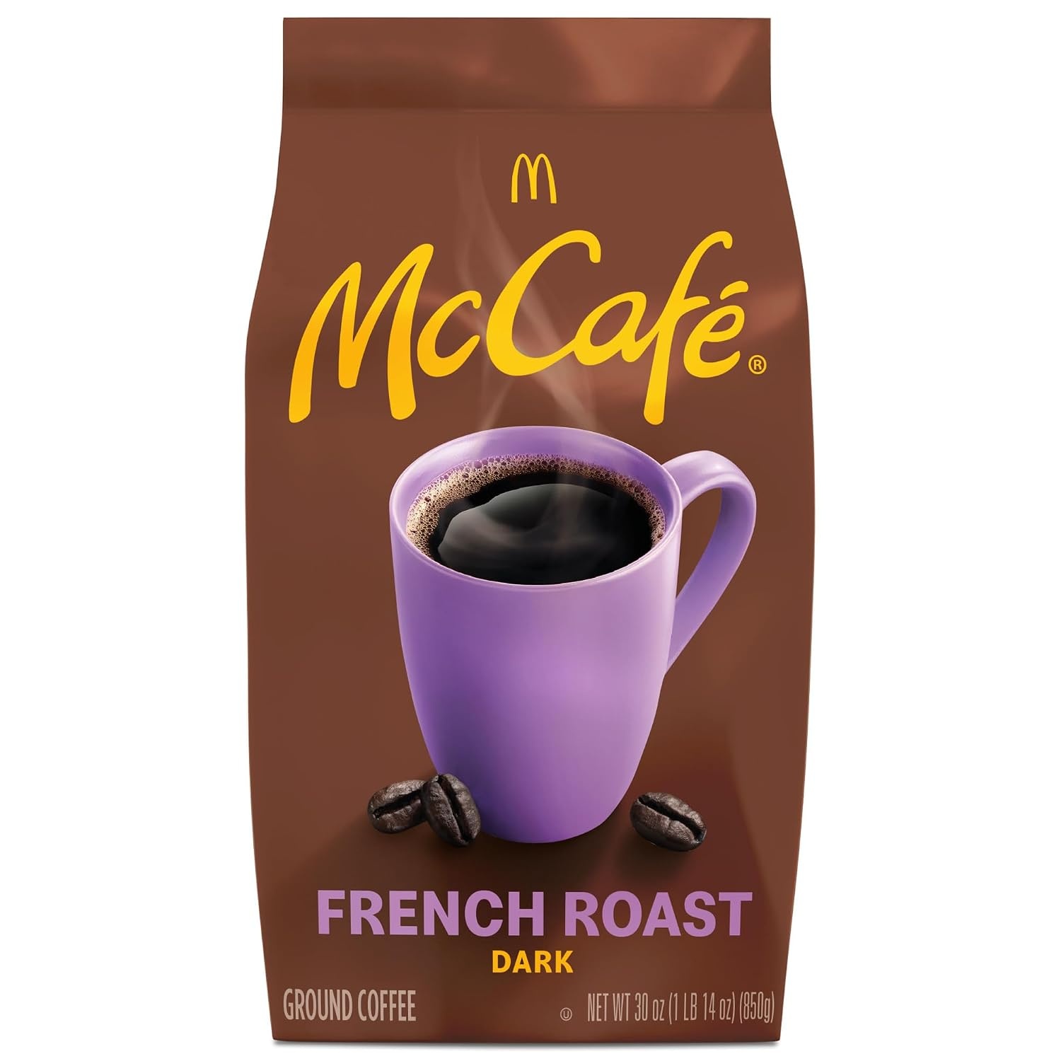 image:imageMcCafe Colombian Ground Coffee MediumDark Roast Mild Fruity Flavors Premium Quality Responsibly Sourced Kosher Certified 22oz BagFrench Roast