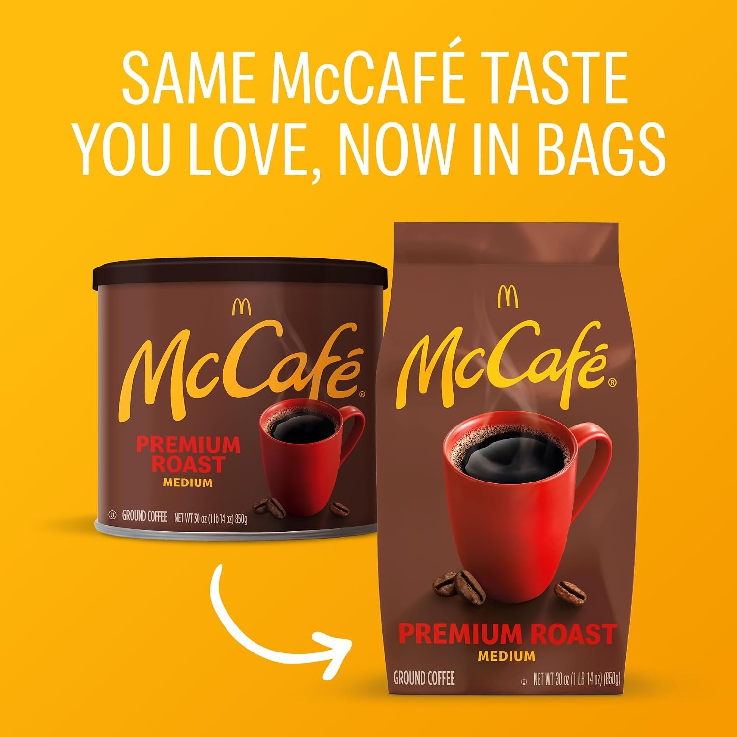 image:imageMcCafe Colombian Ground Coffee MediumDark Roast Mild Fruity Flavors Premium Quality Responsibly Sourced Kosher Certified 22oz BagPremium