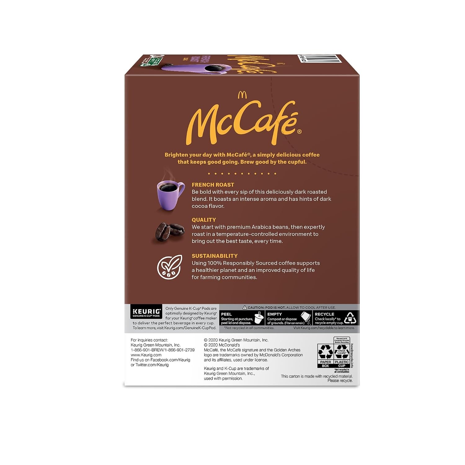 image:imageMcCafe French Roast Keurig Single Serve KCup Pods Dark Roast Coffee Pods 84 CountFrench Roast