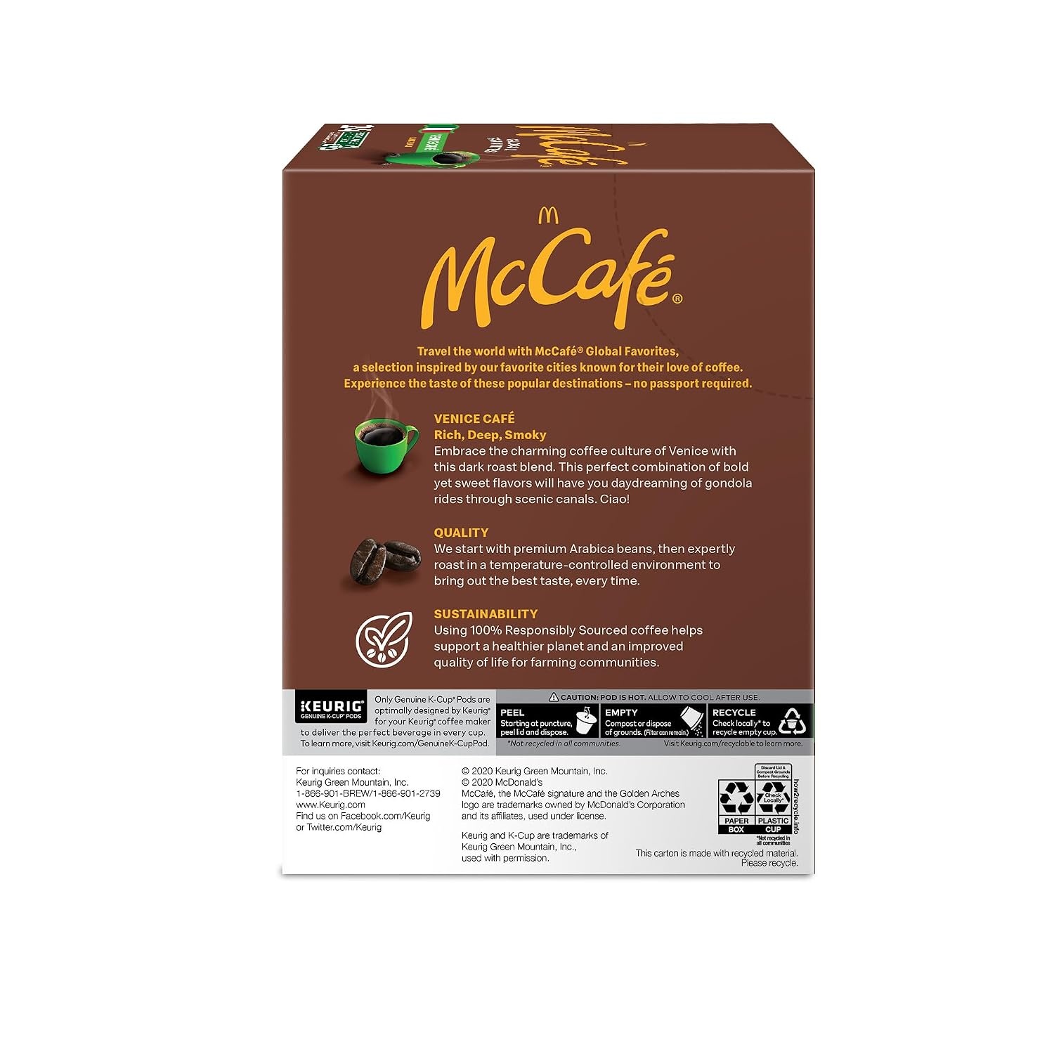 image:imageMcCafe French Roast Keurig Single Serve KCup Pods Dark Roast Coffee Pods 84 CountVenice Caf