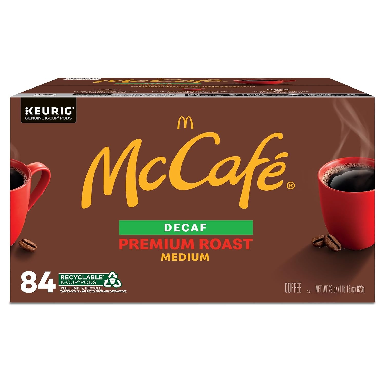 image:imageMcCafe Premium Roast Decaf Coffee Single Serve Keurig KCup Pods Decaffeinated 96 Count 4 Packs of 24Premium Roast