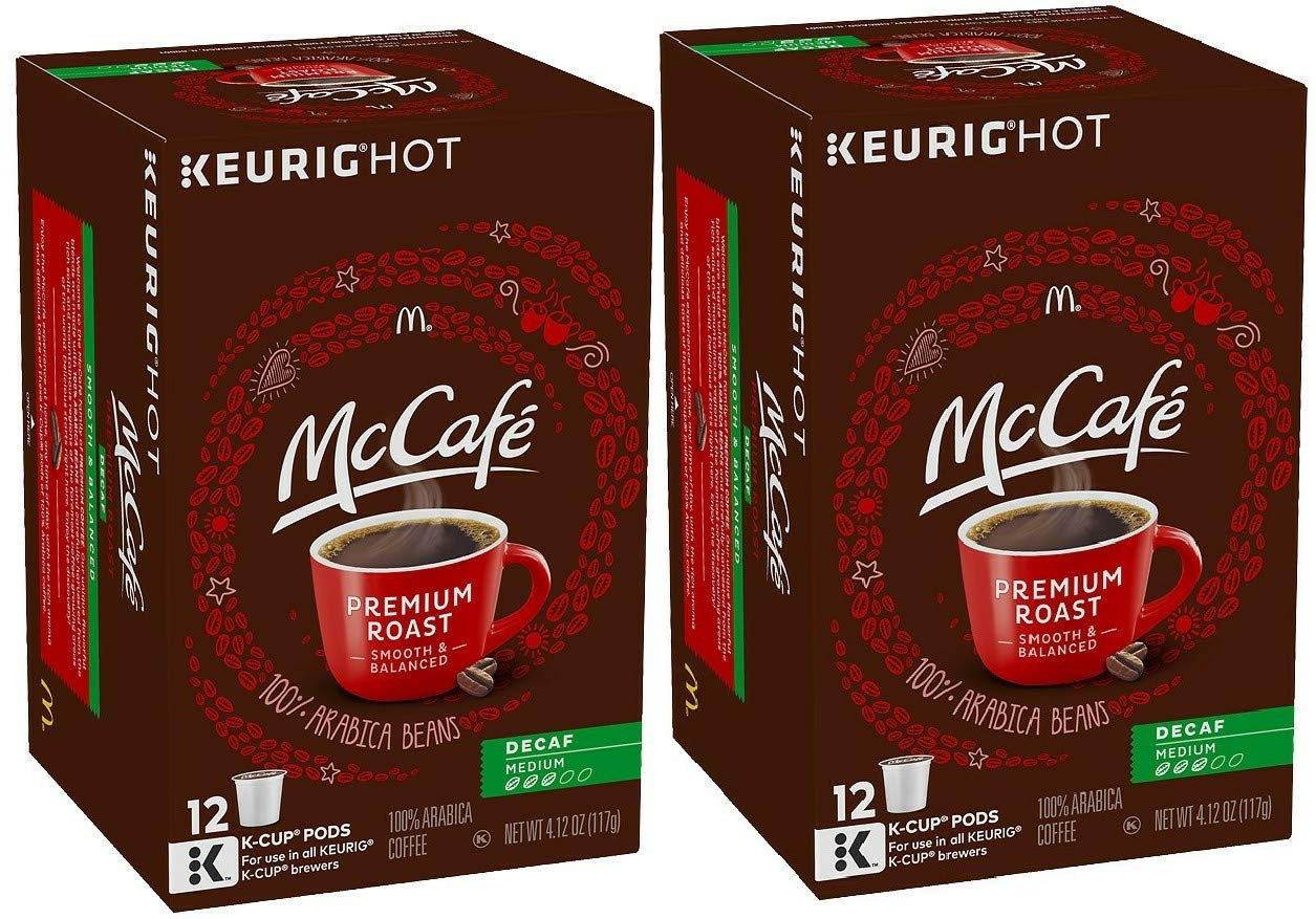 image:imageMcCafe Premium Roast Decaf Coffee Single Serve Keurig KCup Pods Decaffeinated 96 Count 4 Packs of 24Premium Roast