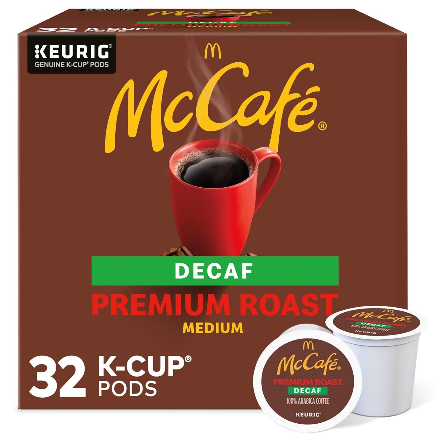 image:imageMcCafe Premium Roast Decaf Coffee Single Serve Keurig KCup Pods Decaffeinated 96 Count 4 Packs of 24Premium Roast