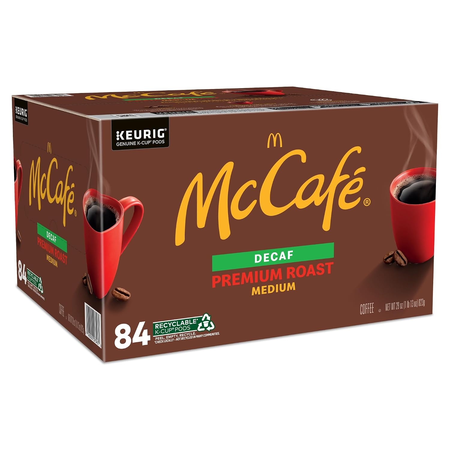 image:imageMcCafe Premium Roast Decaf Coffee Single Serve Keurig KCup Pods Decaffeinated 96 Count 4 Packs of 24Premium Roast