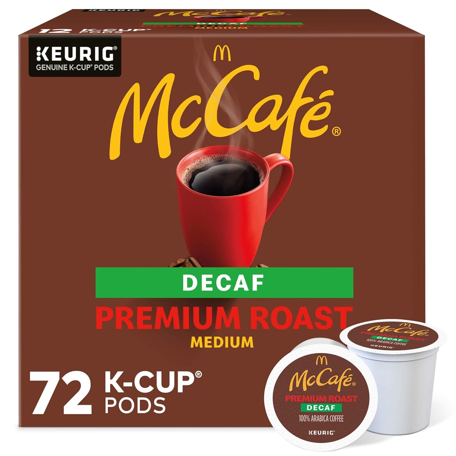 image:imageMcCafe Premium Roast Decaf Coffee Single Serve Keurig KCup Pods Decaffeinated 96 Count 4 Packs of 24Premium Roast