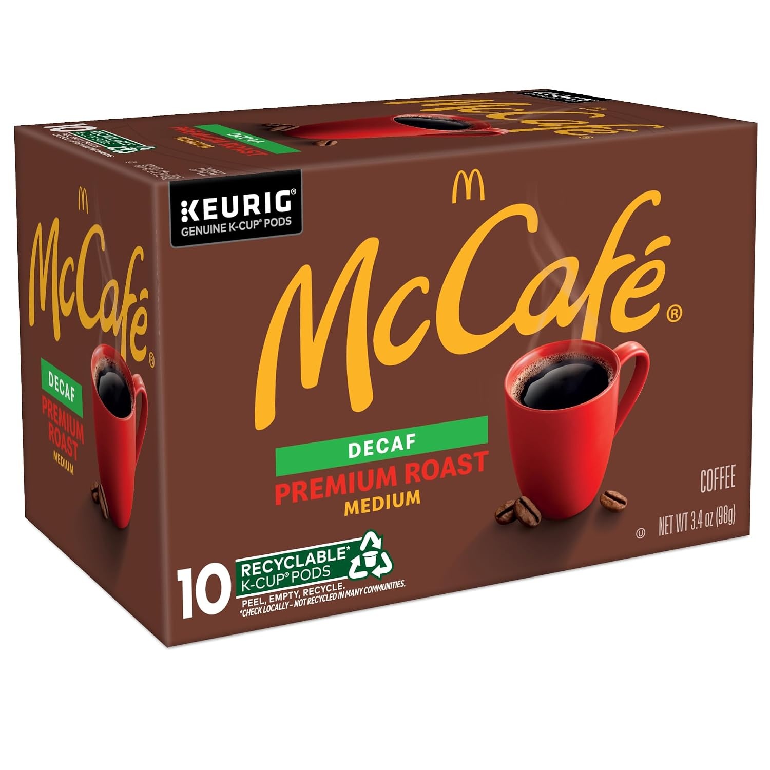 image:imageMcCafe Premium Roast Decaf Coffee Single Serve Keurig KCup Pods Decaffeinated 96 Count 4 Packs of 24Premium Roast