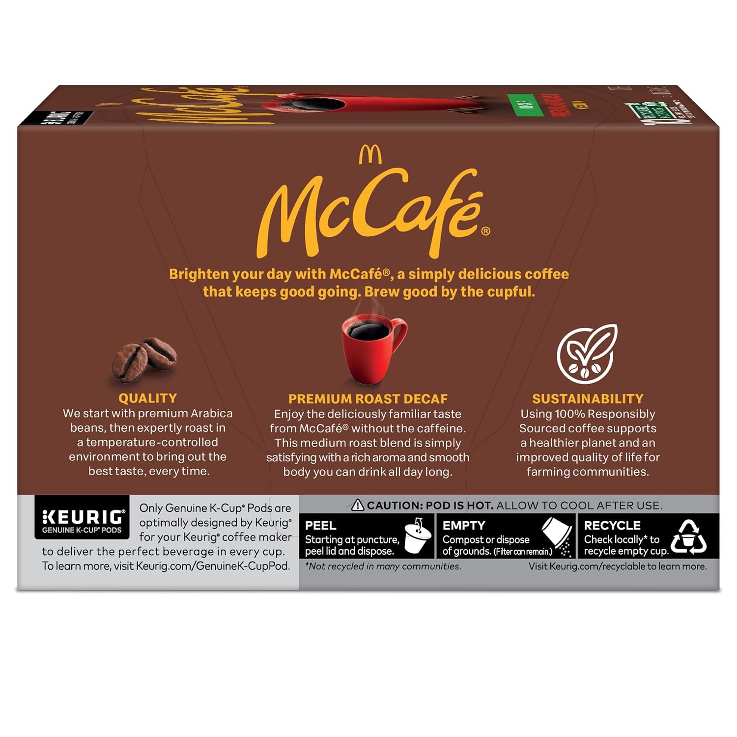 image:imageMcCafe Premium Roast Decaf Coffee Single Serve Keurig KCup Pods Decaffeinated 96 Count 4 Packs of 24Premium Roast